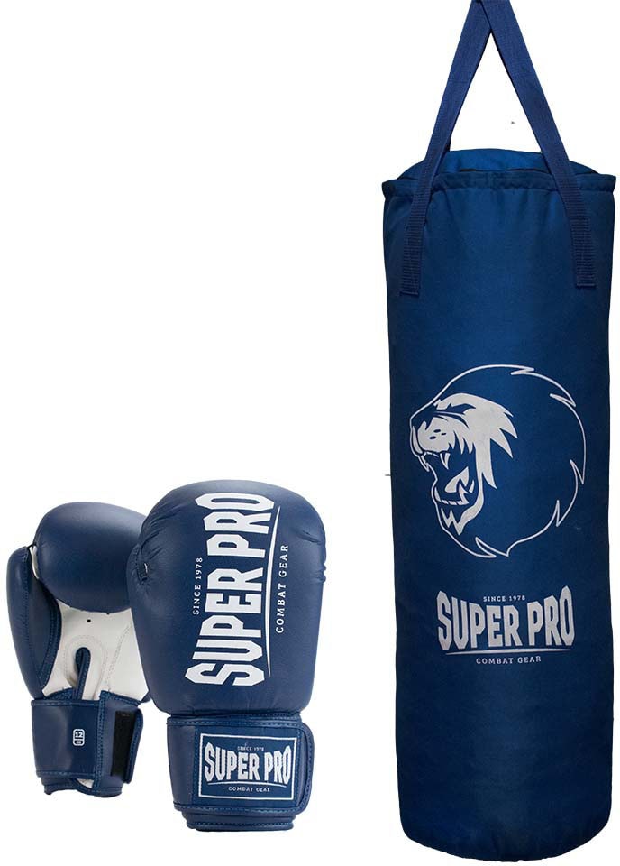 SUPER PRO Boxsack »Boxing Set Punch« blau/weiß