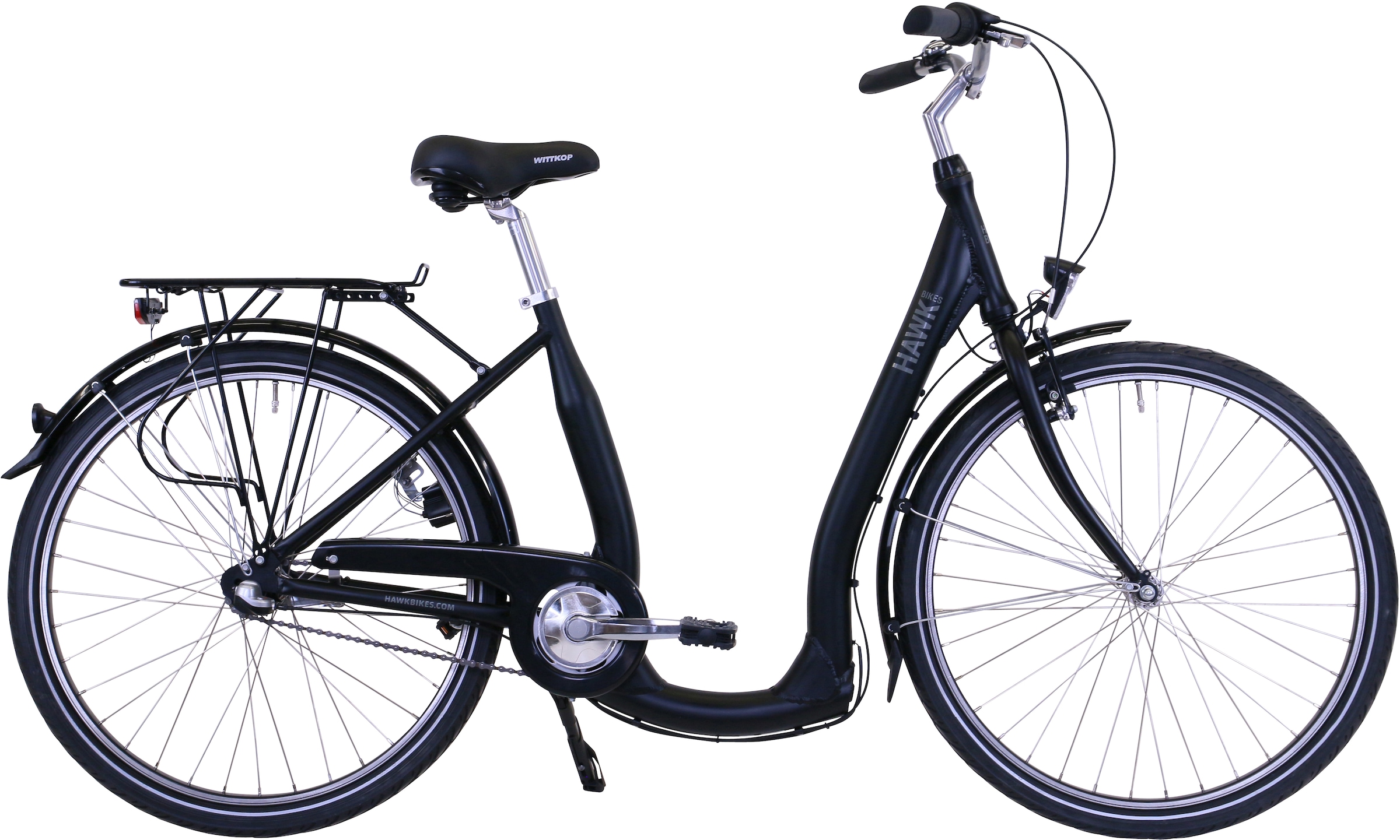 Bild von HAWK Bikes Cityrad »City Comfort Premium Black«, 3 Gang, Shimano, Nexus Schaltwerk, für Damen und Herren