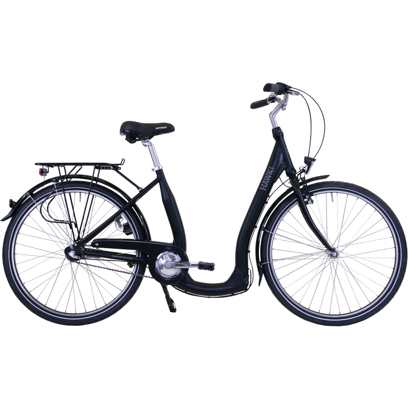 HAWK BIKES Cityrad »City Comfort Premium Black« 3 Gang Shimano Nexus Schaltwerk für Damen und Herren schwarz