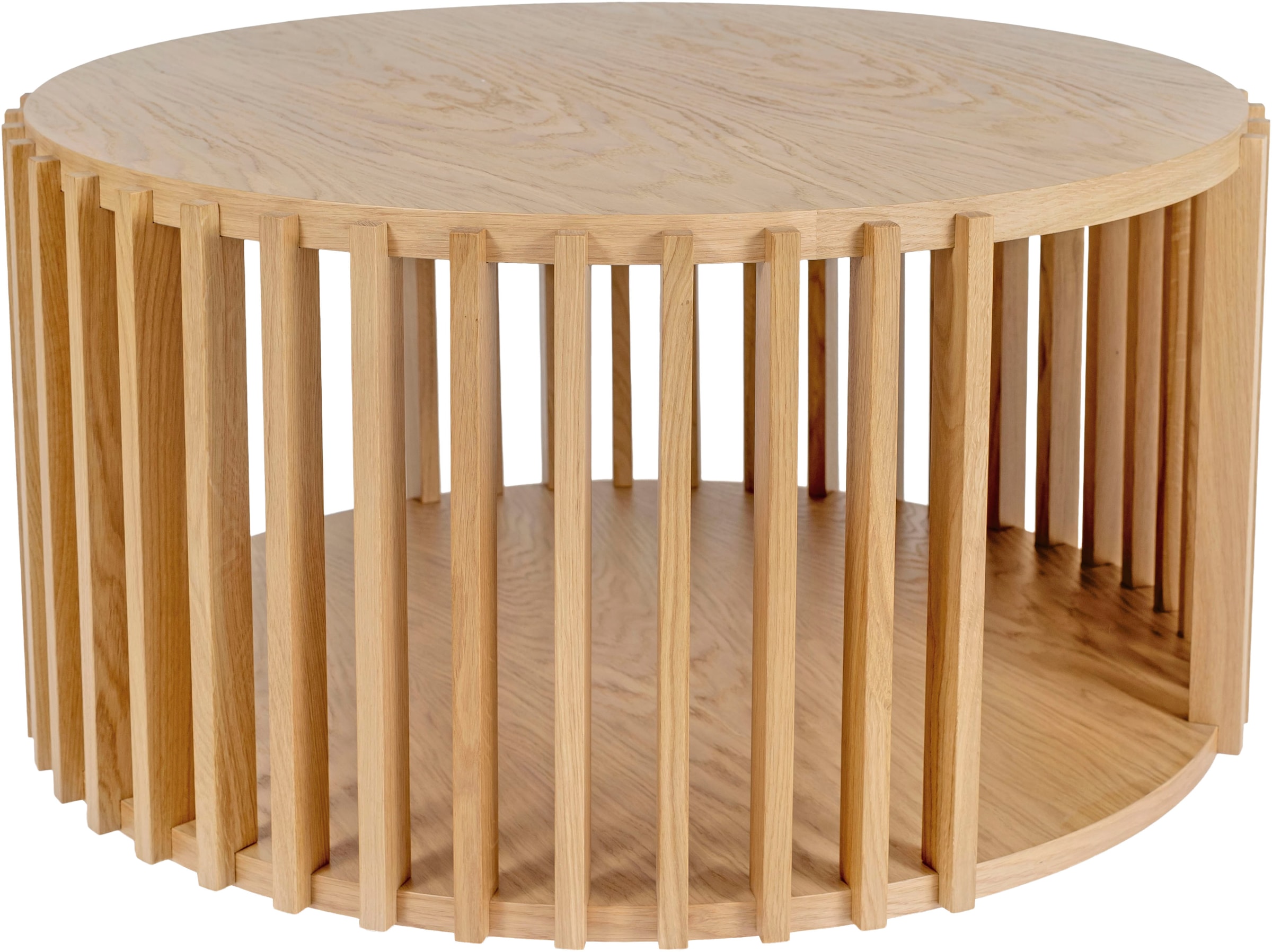 Woodman Couchtisch »Drum, Breite/Tiefe/Höhe: 83/83/42 cm« Holzfurnier aus E günstig online kaufen