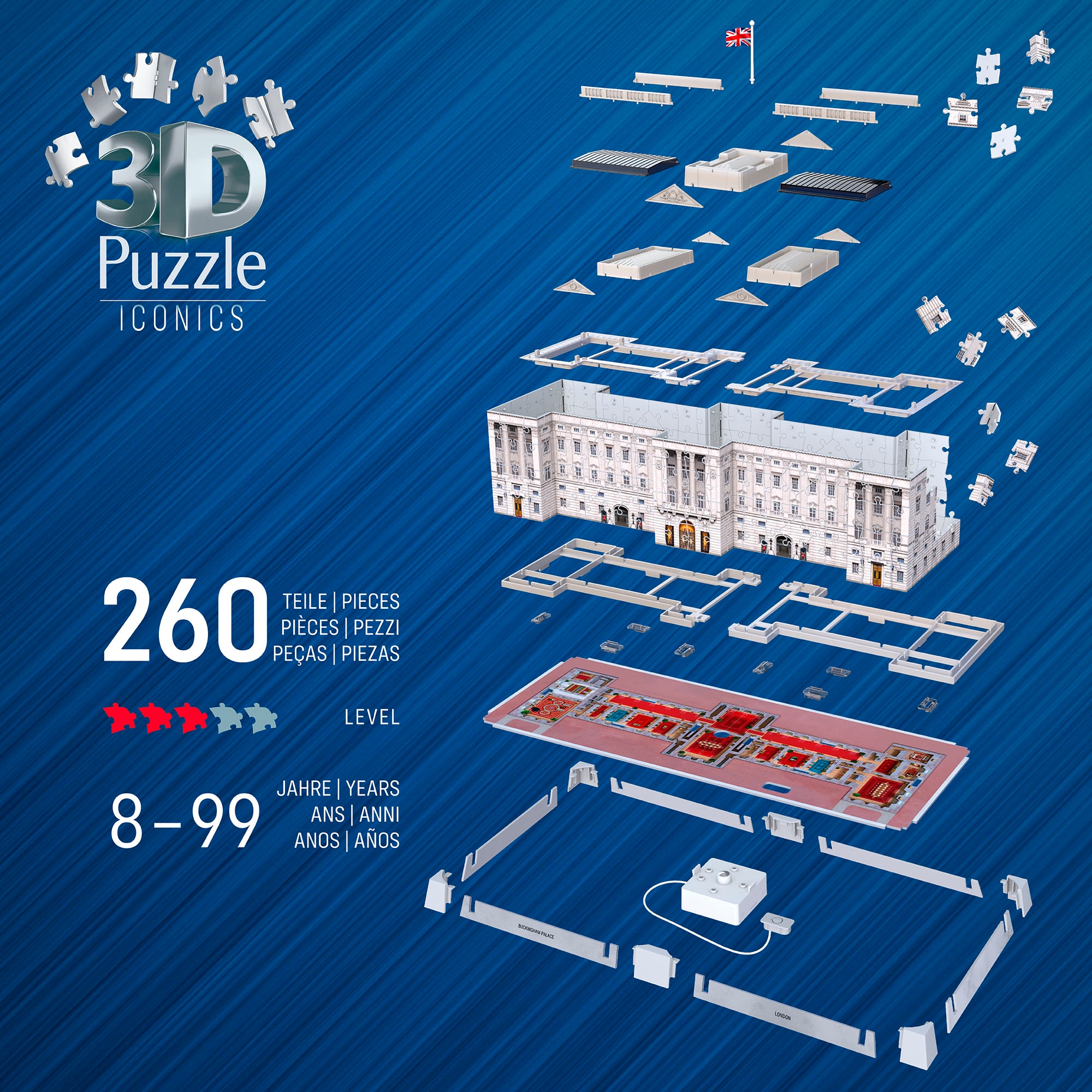 Ravensburger 3D-Puzzle »Iconics: Buckingham Palace - mit Licht«, Made in Europe