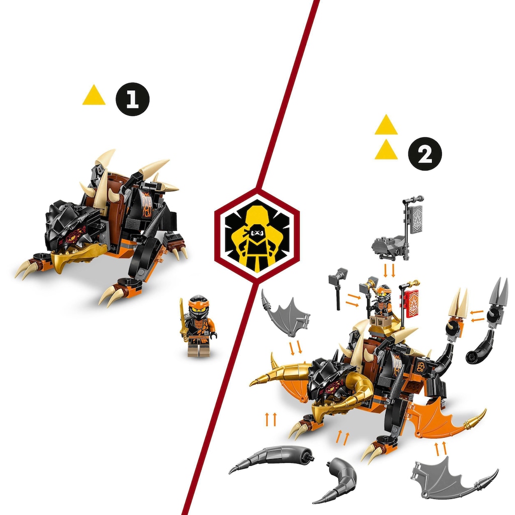 LEGO® Konstruktionsspielsteine »Coles Erddrache EVO (71782), LEGO® NINJAGO«, (285 St.)