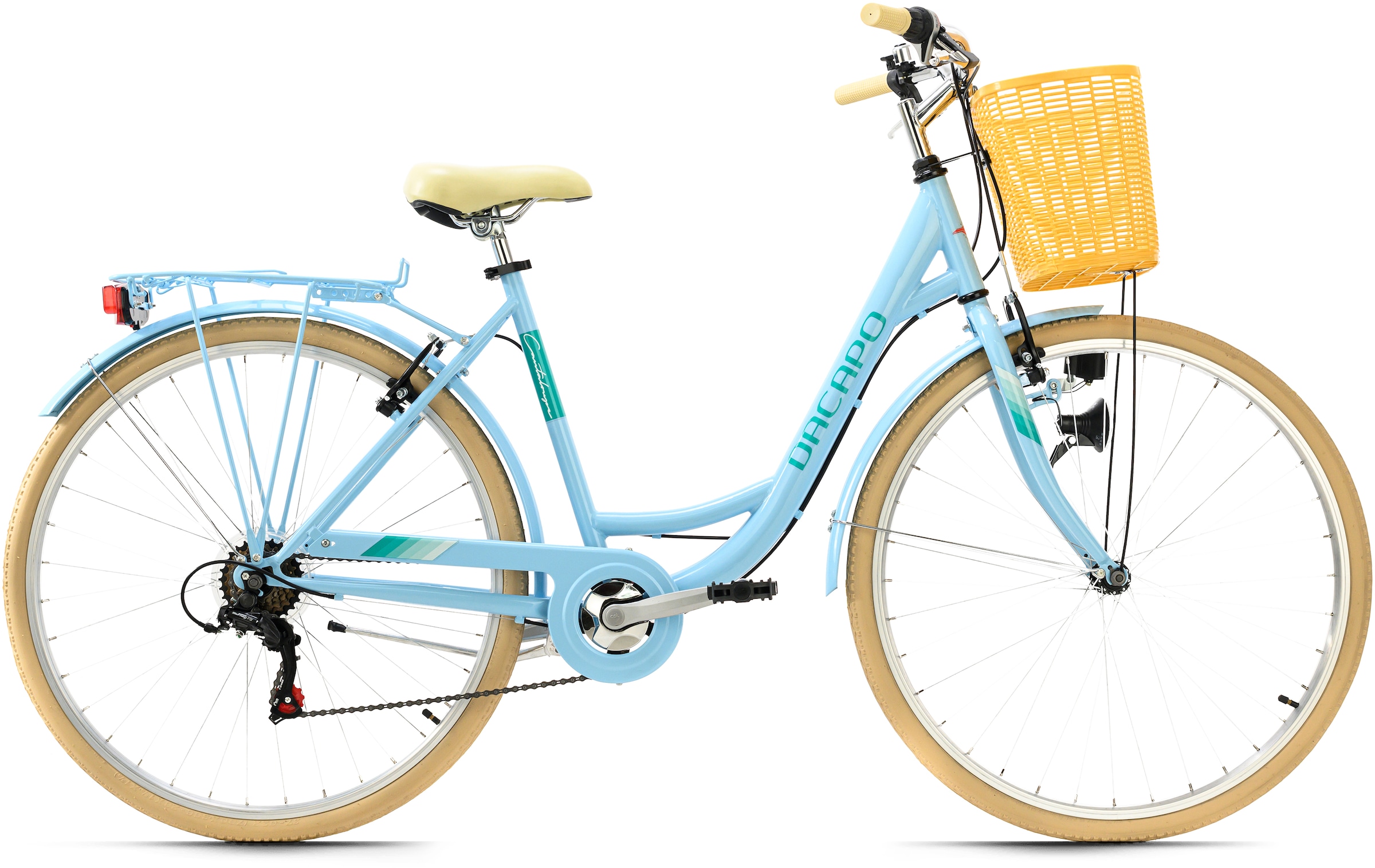 Bild von KS Cycling Cityrad »Cantaloupe«, 6 Gang, Shimano, Tourney Schaltwerk, Kettenschaltung, für Damen, Kettenschaltung