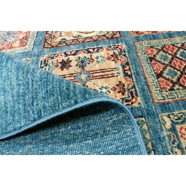 morgenland Wollteppich »Gabbeh Teppich handgeknüpft hellblau«, rechteckig,  handgeknüpft bequem und schnell bestellen