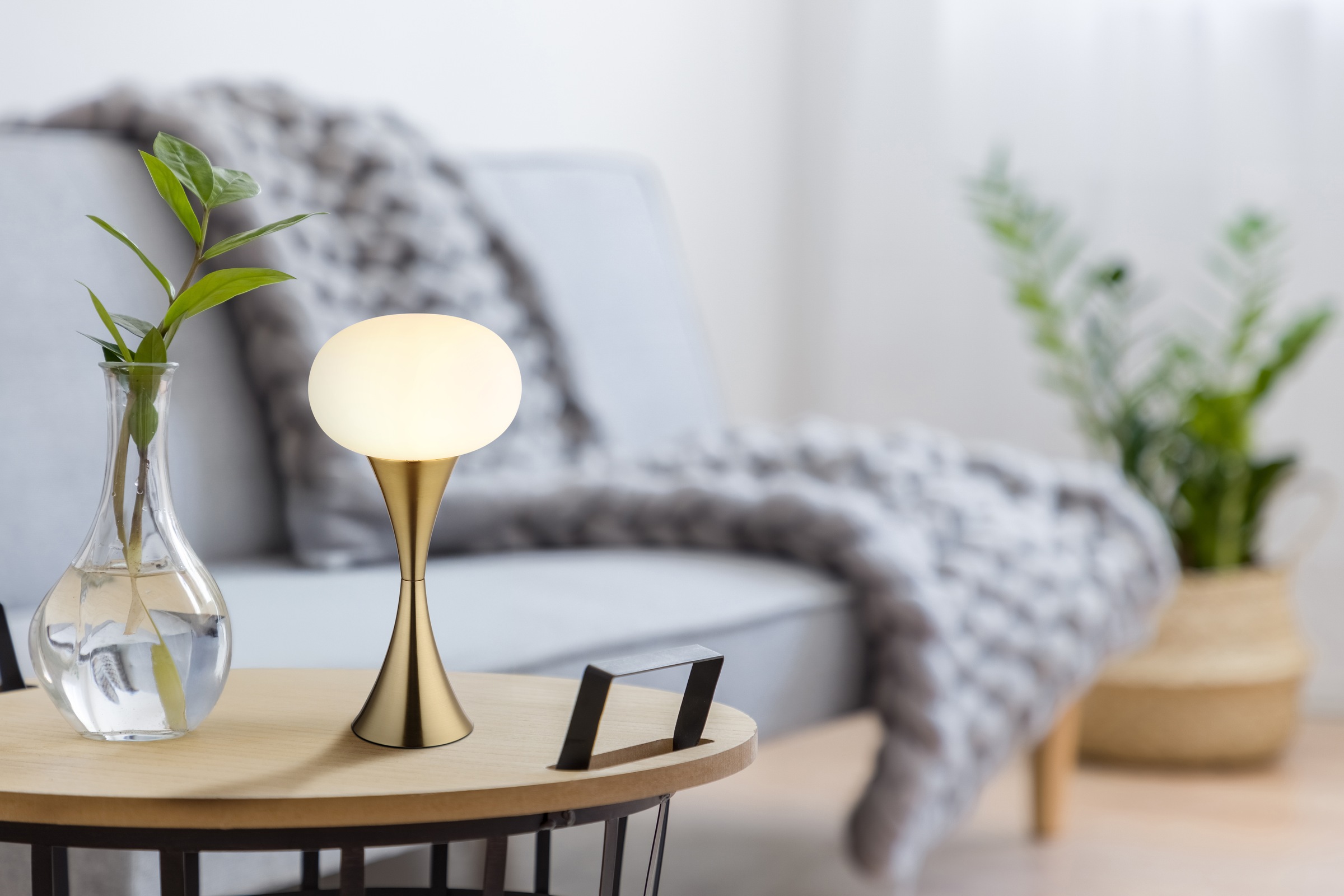 GLOBO LIGHTING Tischleuchte »LULA« E14 1 Stk. Tischlampe Nachttischlampe De günstig online kaufen