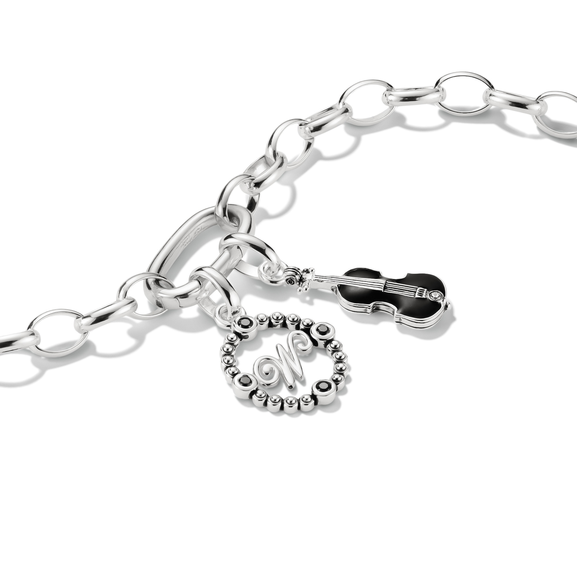THOMAS SABO Charm-Einhänger »THOMAS SABO Wednesday Cello-Optik Charm - Connect« mit Zirkonia (synth.)