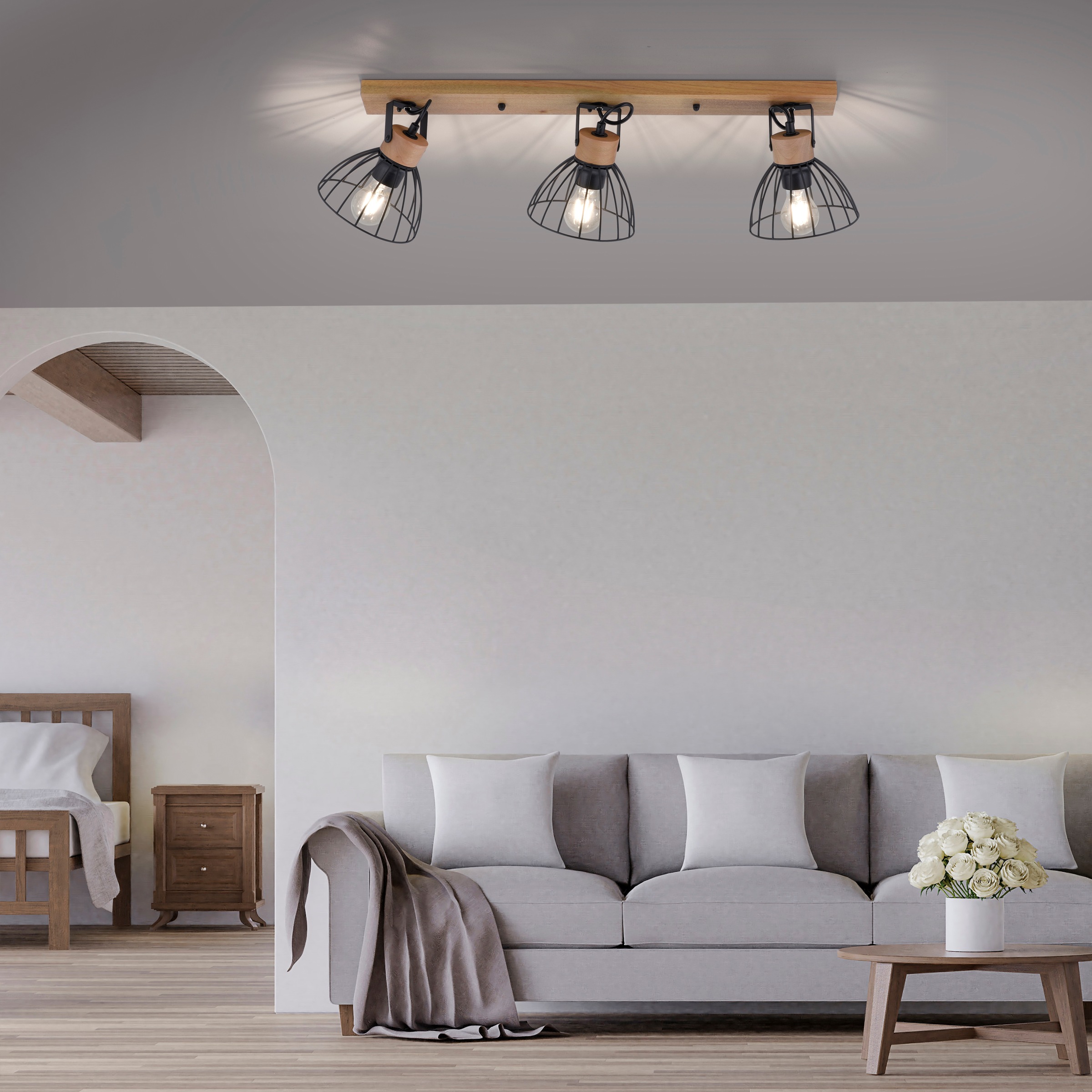 JUST LIGHT Wandleuchte »LAMI« E27 1 Stk. ExklusiveE27 günstig online kaufen