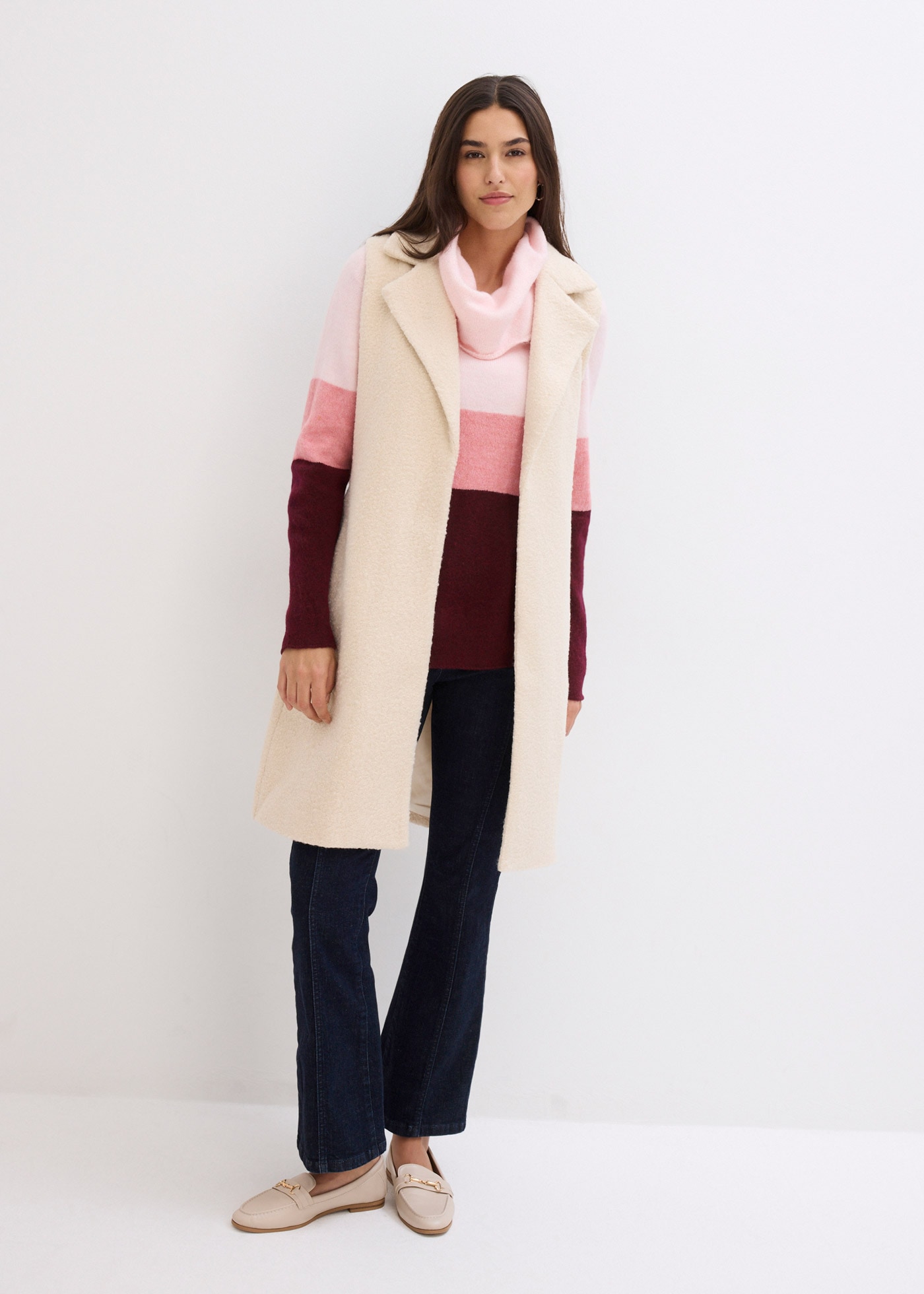 bonprix Rollkragenpullover »Rollkragenpullover« mit Elasthan-Anteil, mit Wasserfallkragen, lockere Passform