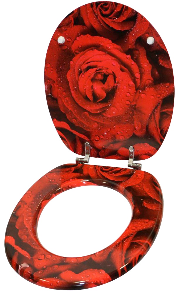 Sanilo Badaccessoire-Set »Rosen« bestehend aus WC-Sitz, Badteppich, Stöpsel, Seifenspender, WC-Bürste