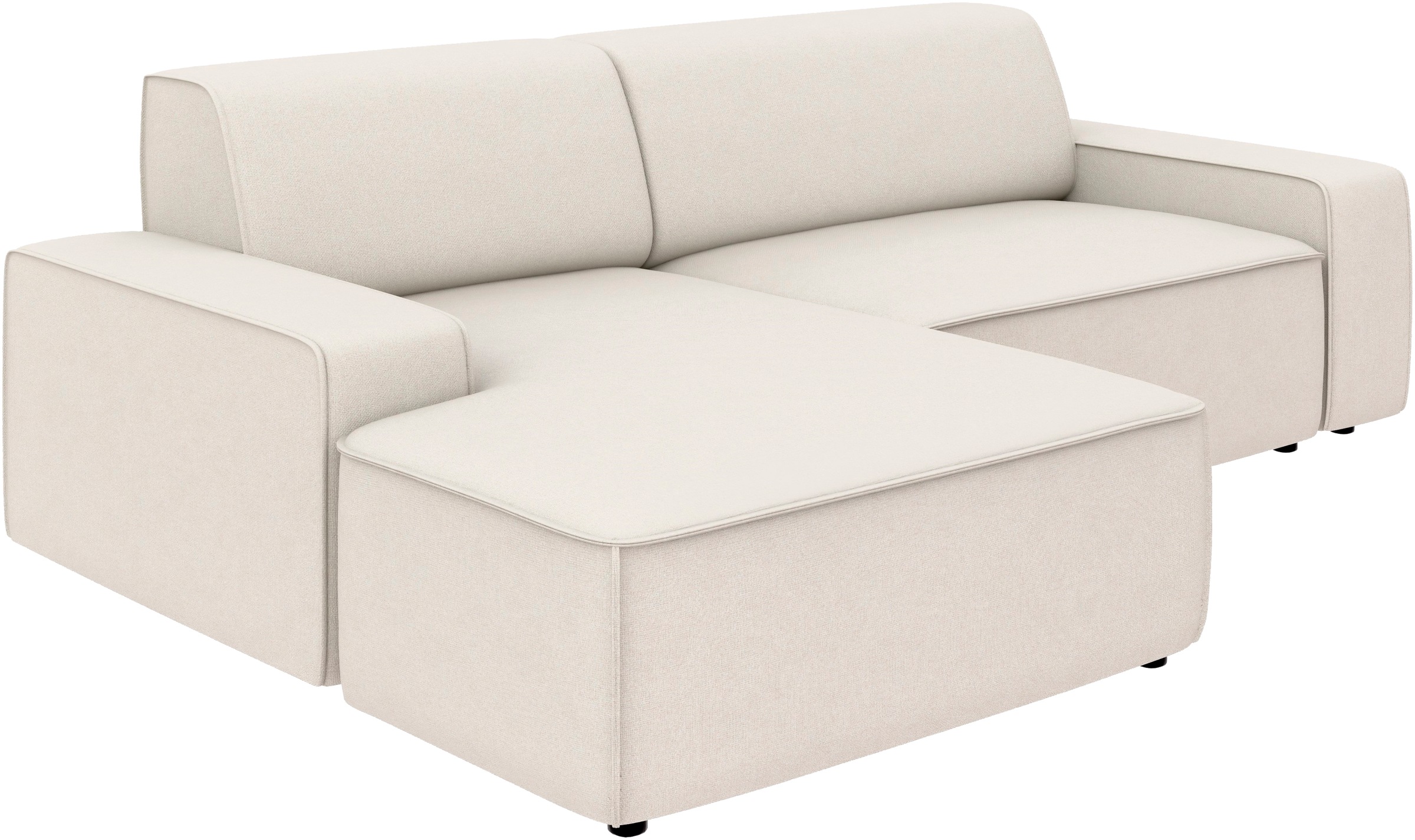 TRENDMANUFAKTUR Ecksofa »Graz, wahlweise mit Sitzvorschub und Bettkasten, L-Form, Breite 246 cm«, in Cord-, haustierfreundlichem LEO Struktur- oder LUMOS-3D-Bezug