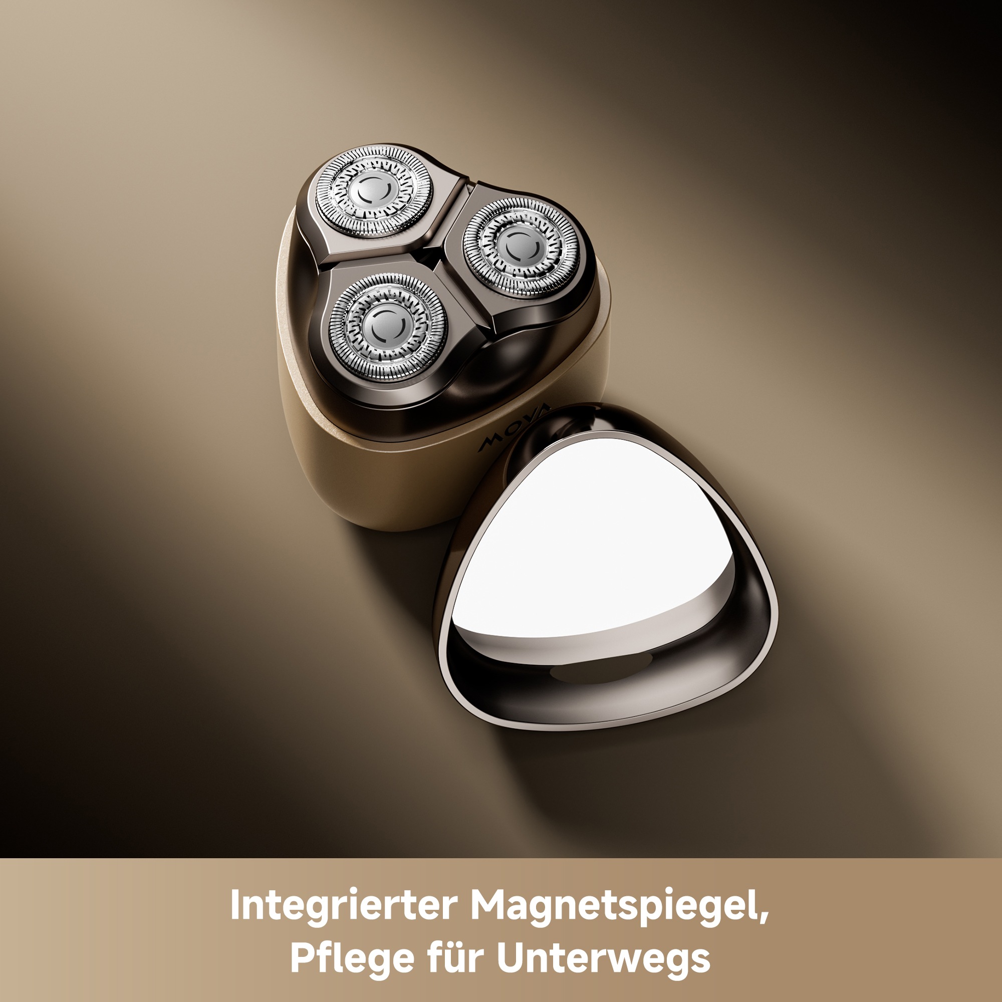 Mova Elektrorasierer »R3000« 45 Präzisionsklingen, USB-C Schnellladen, Magnetspiegel, Zinkgehäuse