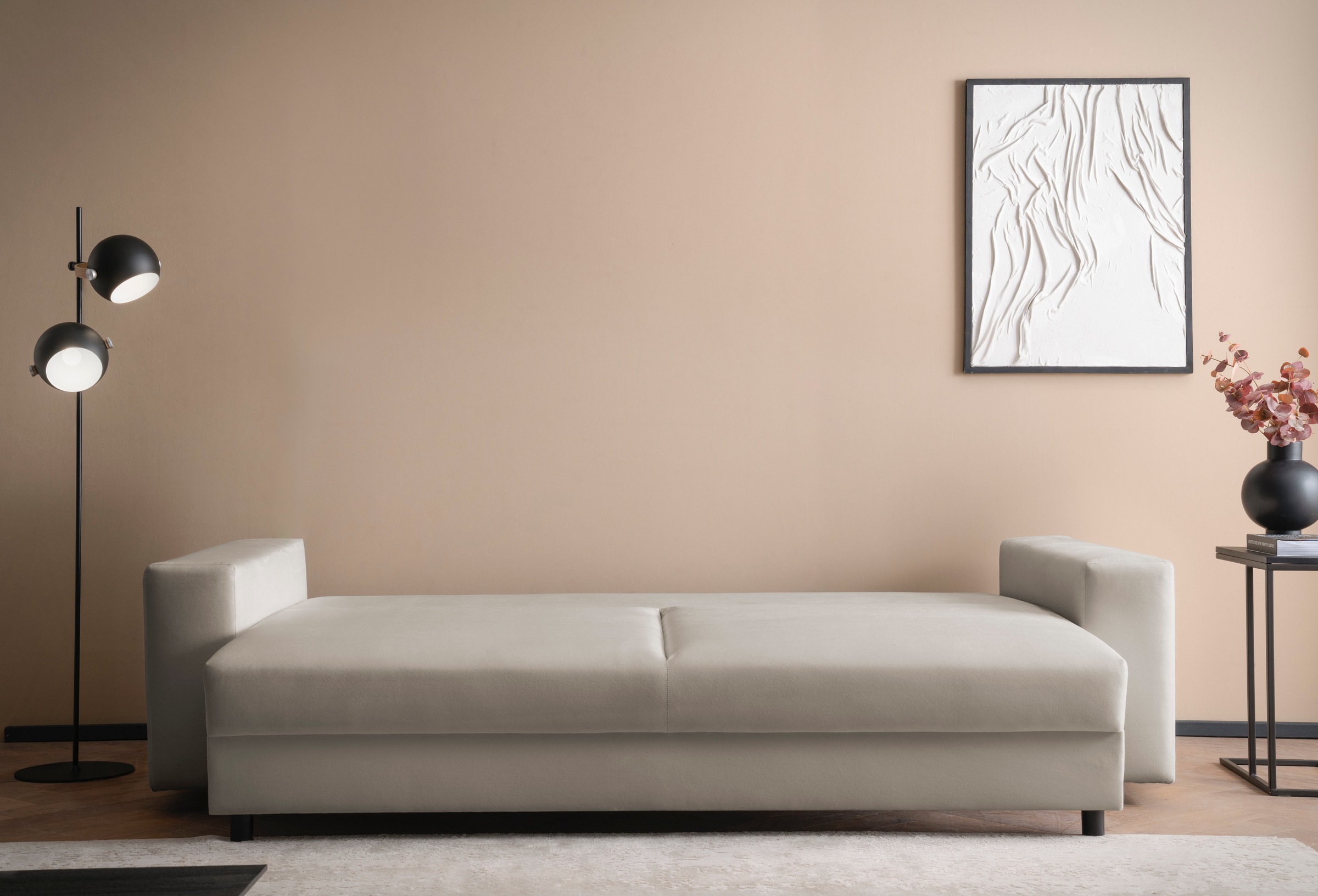 LeGer Home by Lena Gercke Schlafsofa »Imoga, Polster mit Schlaffunktion, 3-Sitzer Sofa, Couch mit Bettkasten«, in modernen Farben und Stoffen, Bettfunktion, Liegefläche: 200x150 cm