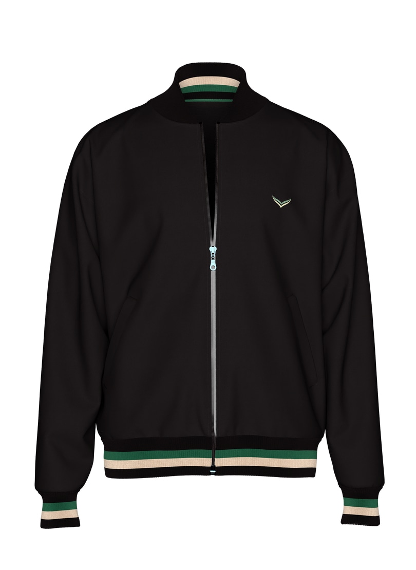 Trigema Sweatjacke »TRIGEMA Collegejacke mit kontrastfarbigen Elementen« 1 Stk.