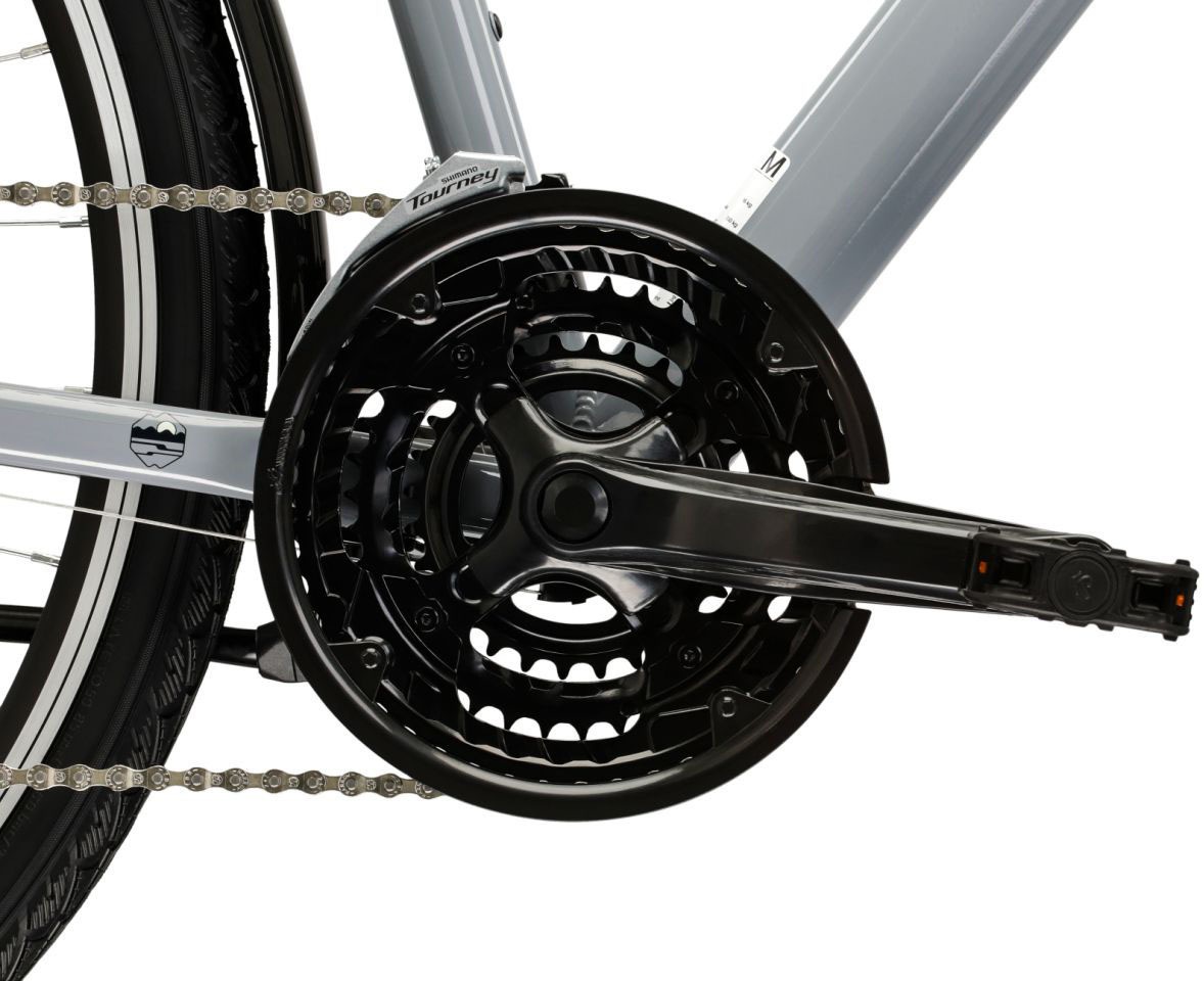 Kross Trekkingrad »Herren-Trekkingrad 28" Trans 1.0 Grau 21 Gänge« 21 Gang Shimano TOURNEY TY300 Schaltwerk Kettenschaltung