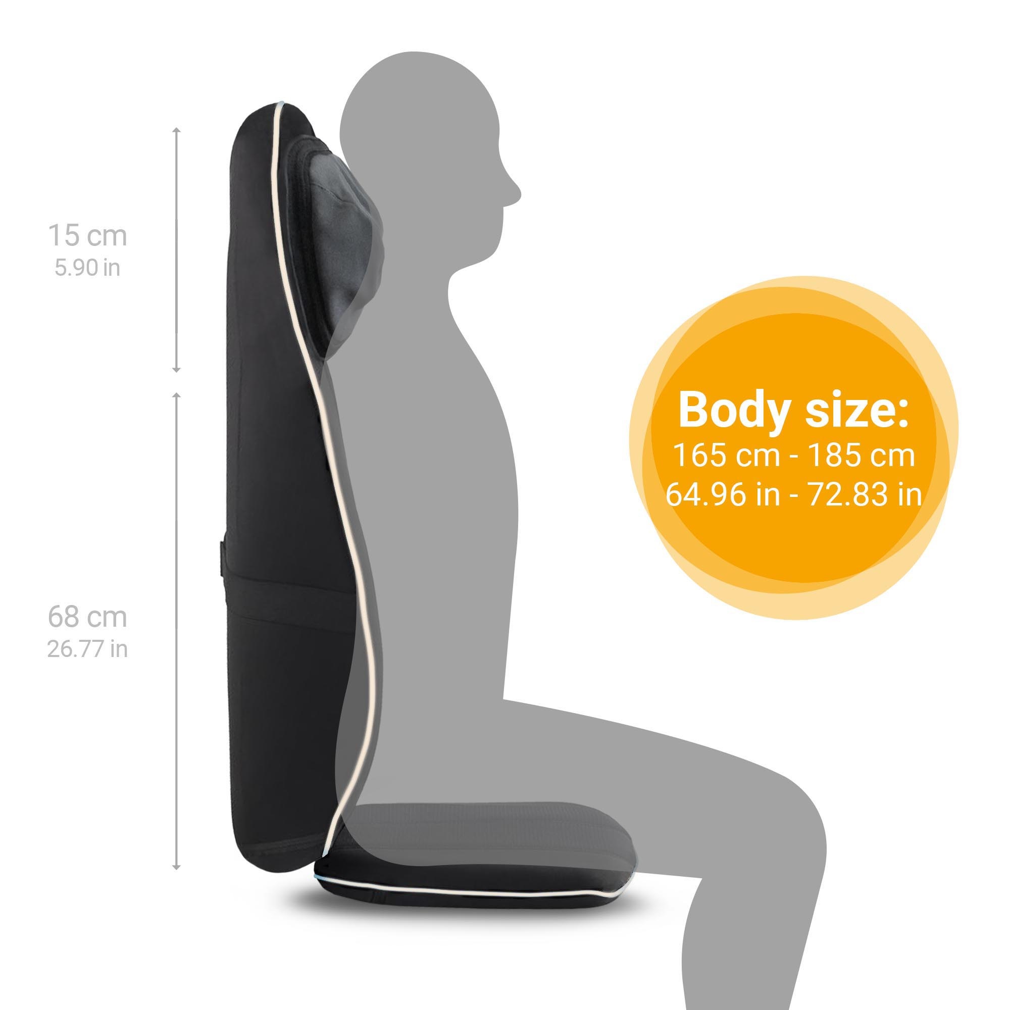 Medisana Shiatsu-Massagesitzauflage »MCN 88930«, 3 Massagezonen, Nackenmassage, Rotlicht-/Wärmefunktion, waschb. Bezug