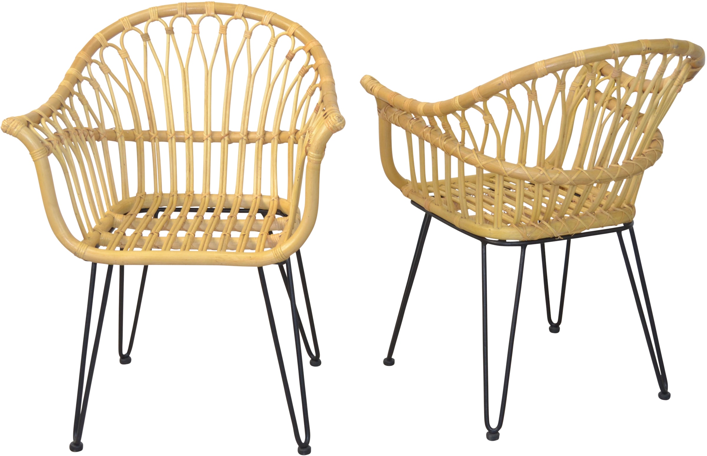 HOFMANN LIVING AND MORE Esszimmersessel, 2er-Set, handgeflochten günstig online kaufen