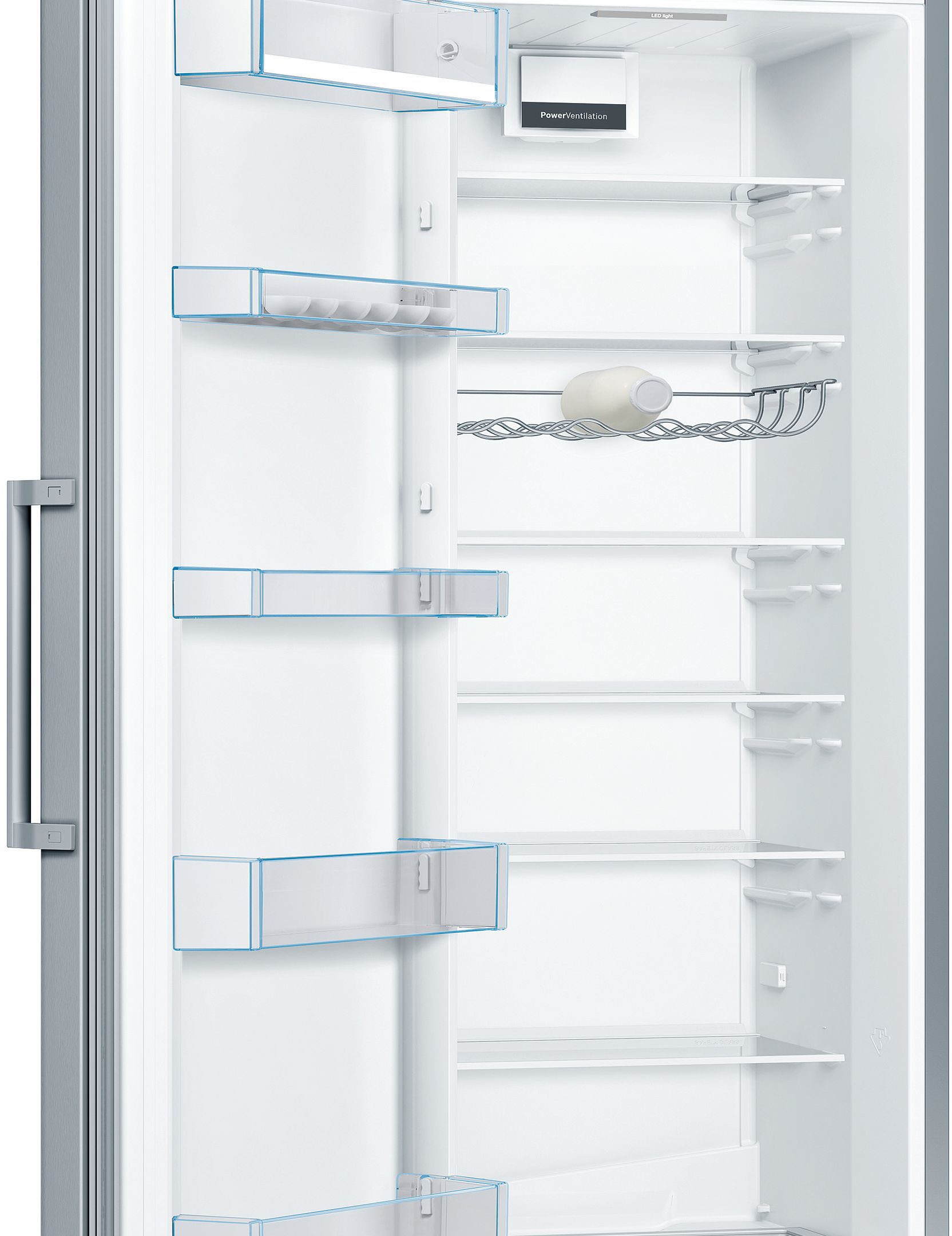 BOSCH European Side-by-Side, 186 cm hoch, 120 cm breit, mit Schnellkühlfunktion-höhenverstellbare Füße-Flaschenregal