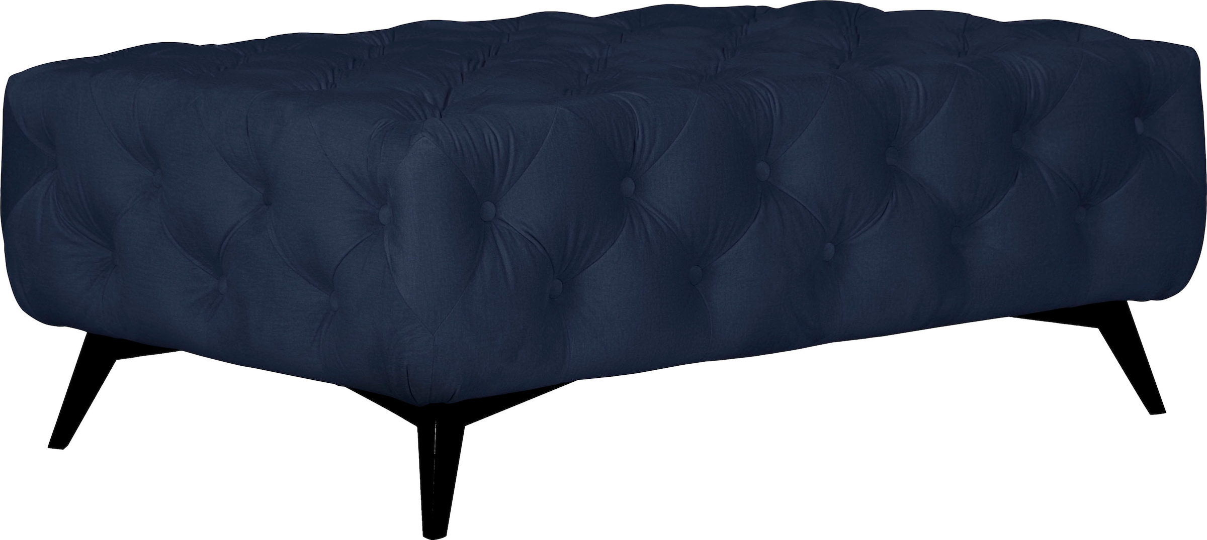 Leonique Polsterhocker »Amaury«, Chesterfield-Optik, Breite 120cm, Fußfarbe wählbar