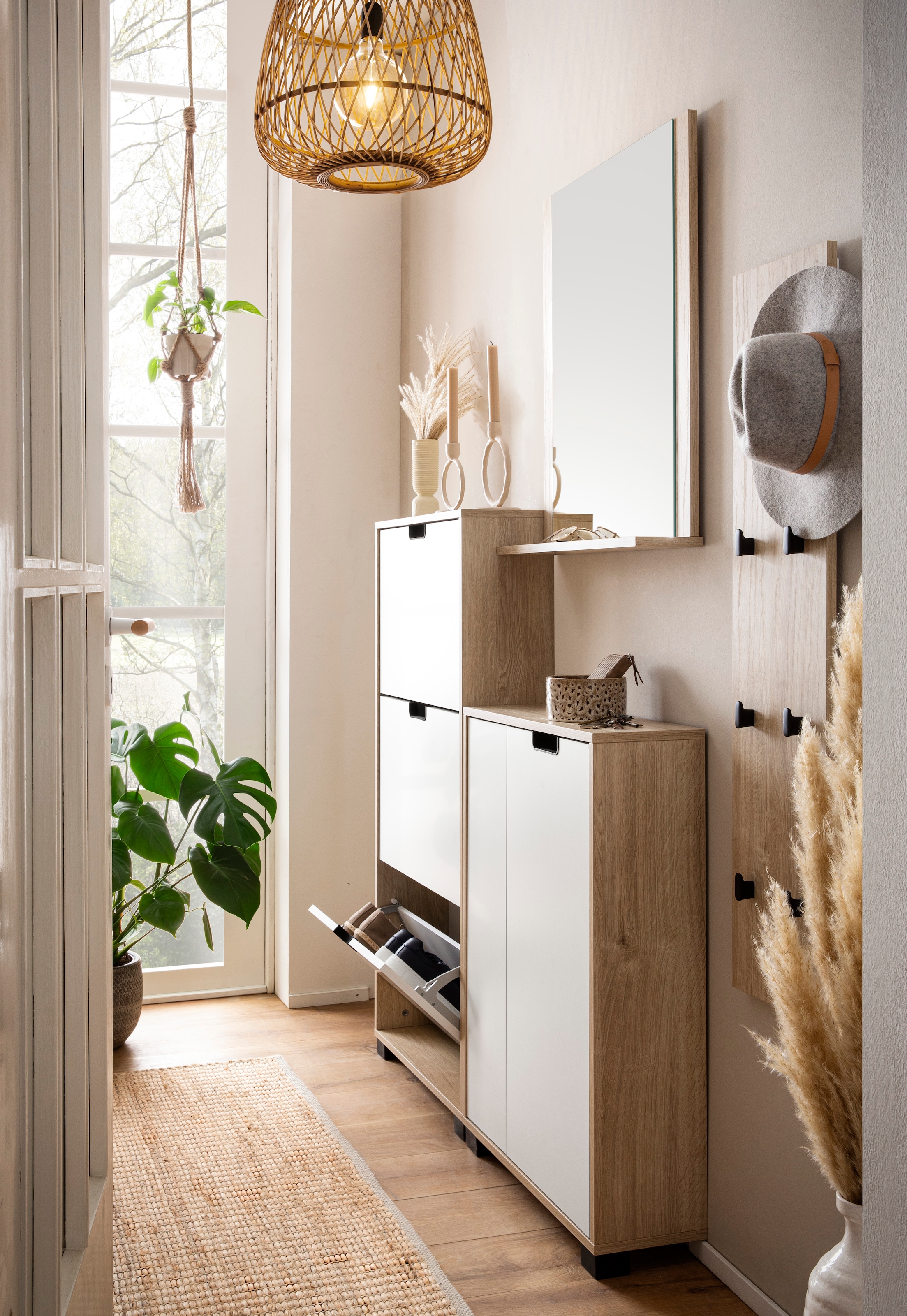 Schildmeyer Garderobenpaneel »Emmik, Breite 24,5 cm, mit 8 Kleiderhaken«, Made in Germany