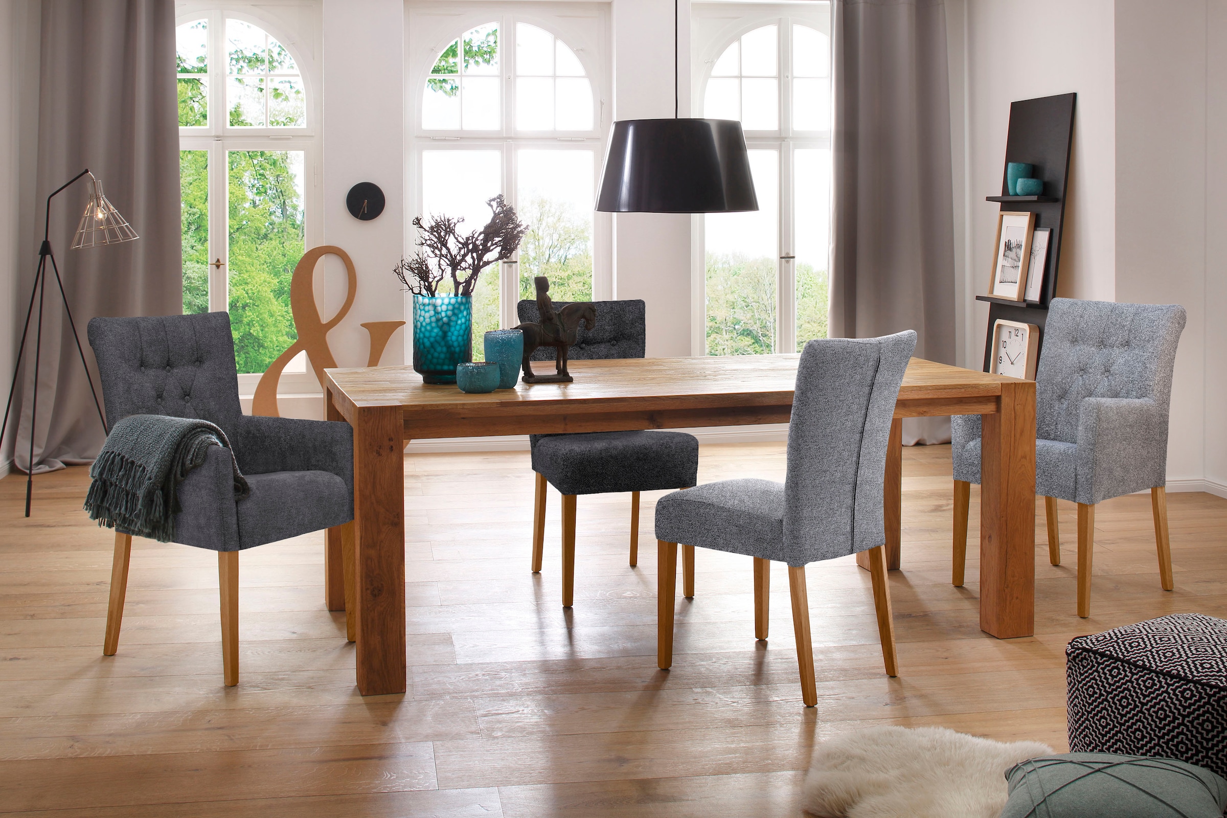 Home affaire Polsterstuhl »Queen«, (Set), 2 St., Feinstruktur, Esszimmerstu günstig online kaufen