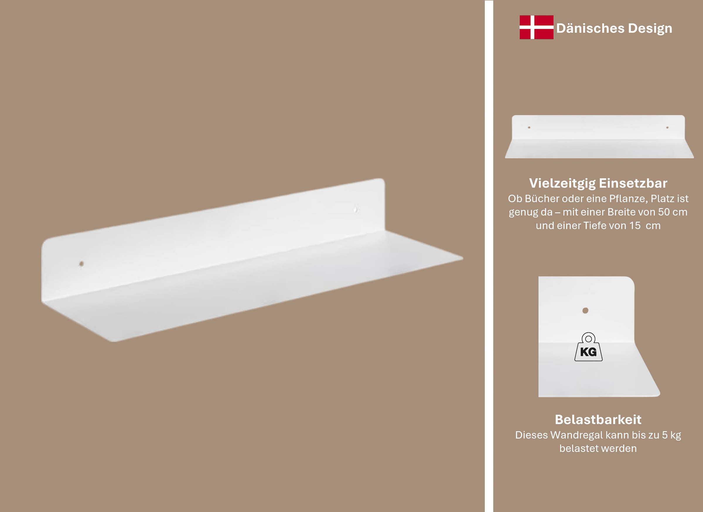 ACTONA GROUP Wandregal »Jonas«, (1 St., VE 1), Winkel Metallregal, im industrial Design