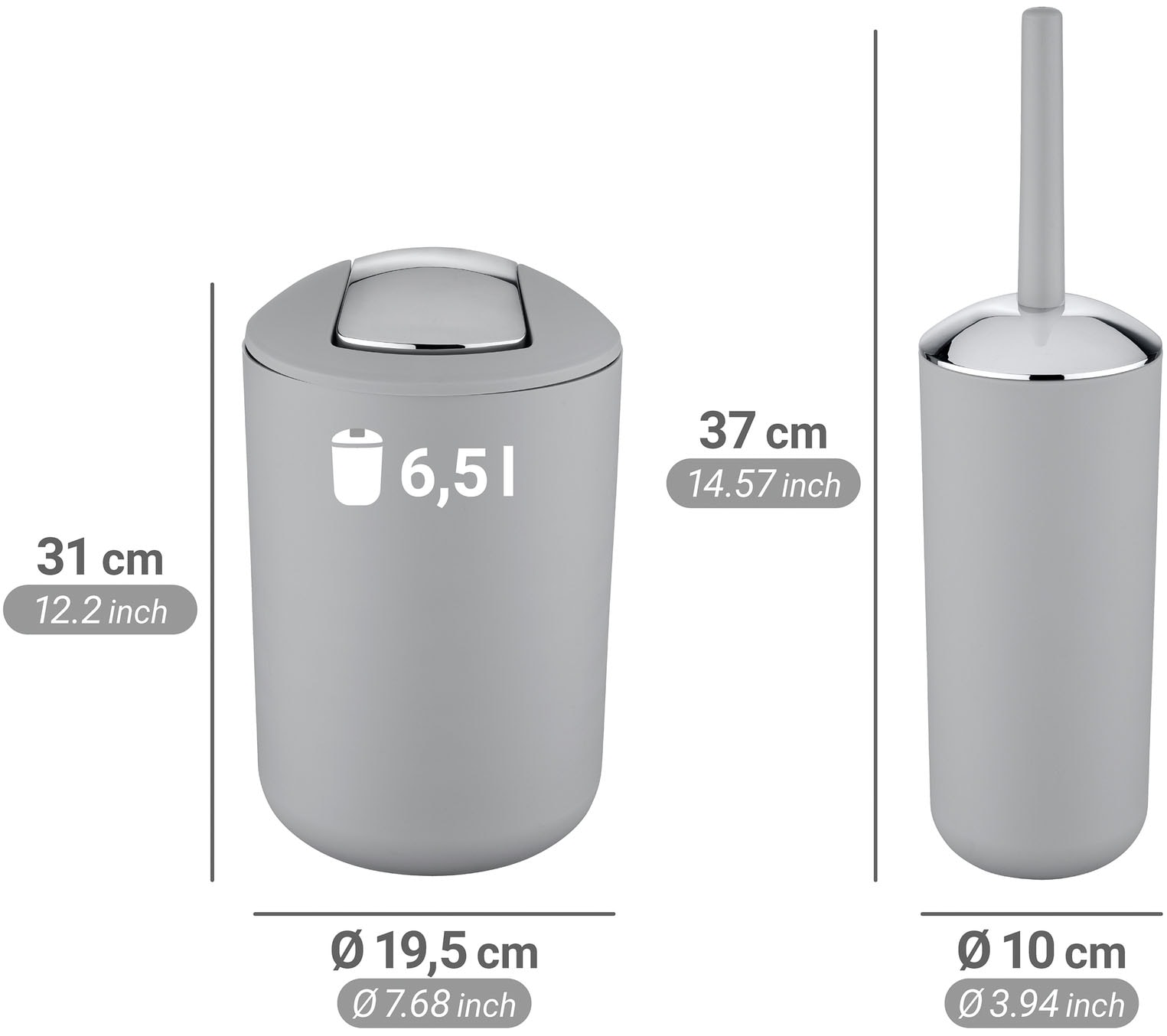 WENKO Badaccessoire-Set »Brasil« Seifenspender, Zahnputzbecher, WC-Garnitur & Kosmetikeimer