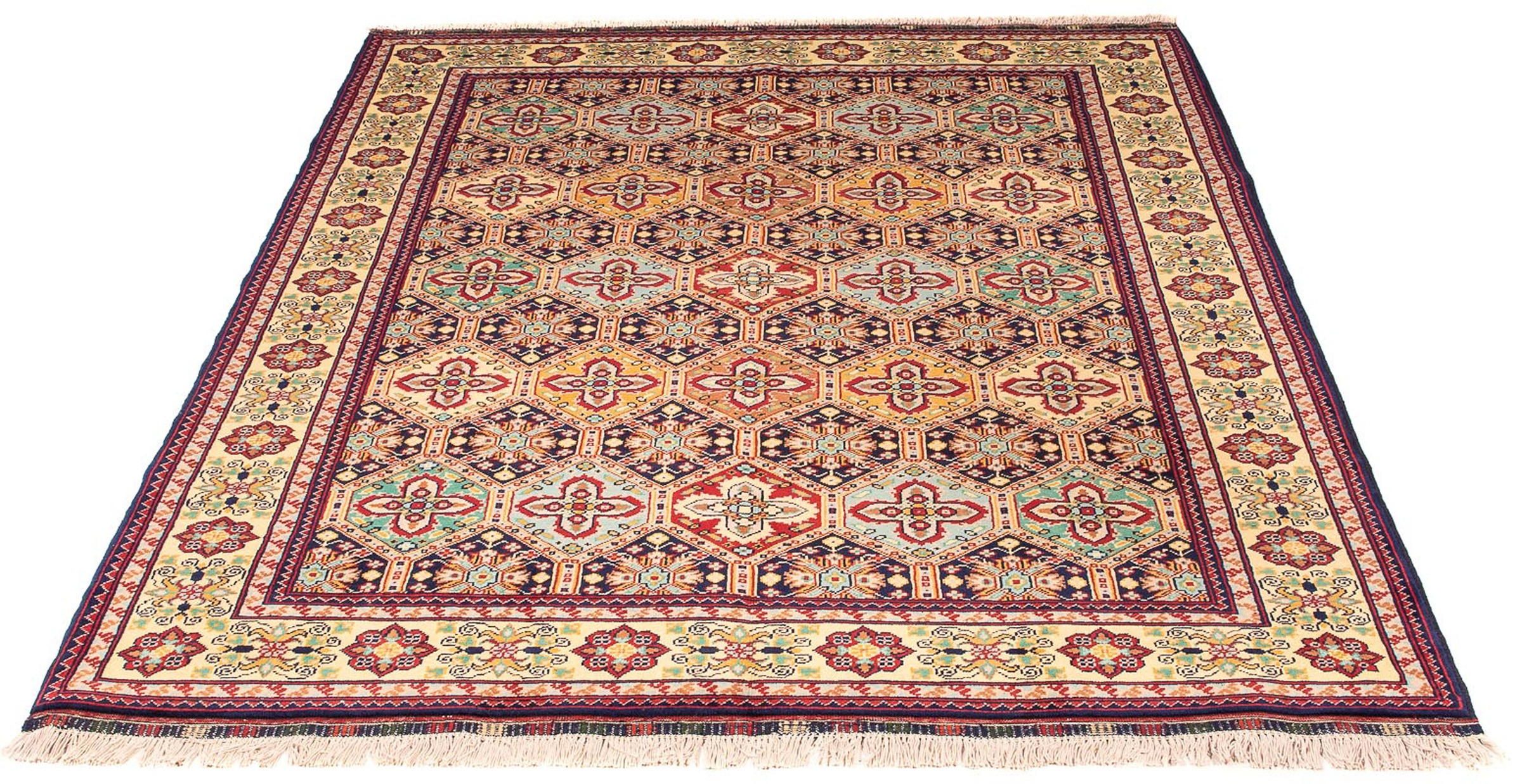 morgenland Orientteppich »Afghan - 199 x 153 cm - mehrfarbig«, rechteckig, günstig online kaufen