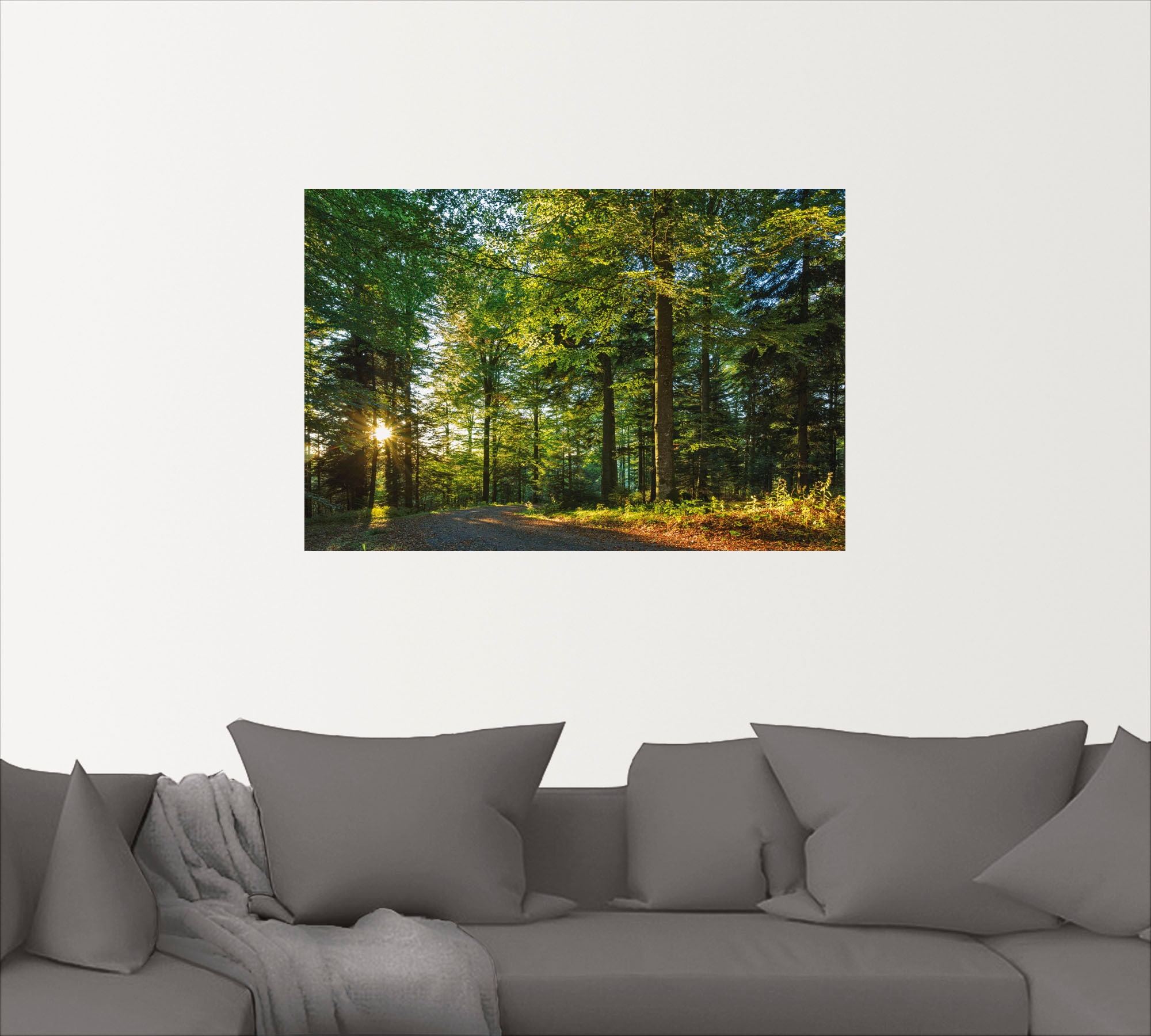 Artland Wandbild »Waldweg im Romantischen Schwarzwald«, Waldbilder, (1 St.), als Alubild, Outdoorbild, Leinwandbild, Wandaufkleber, versch. Größen