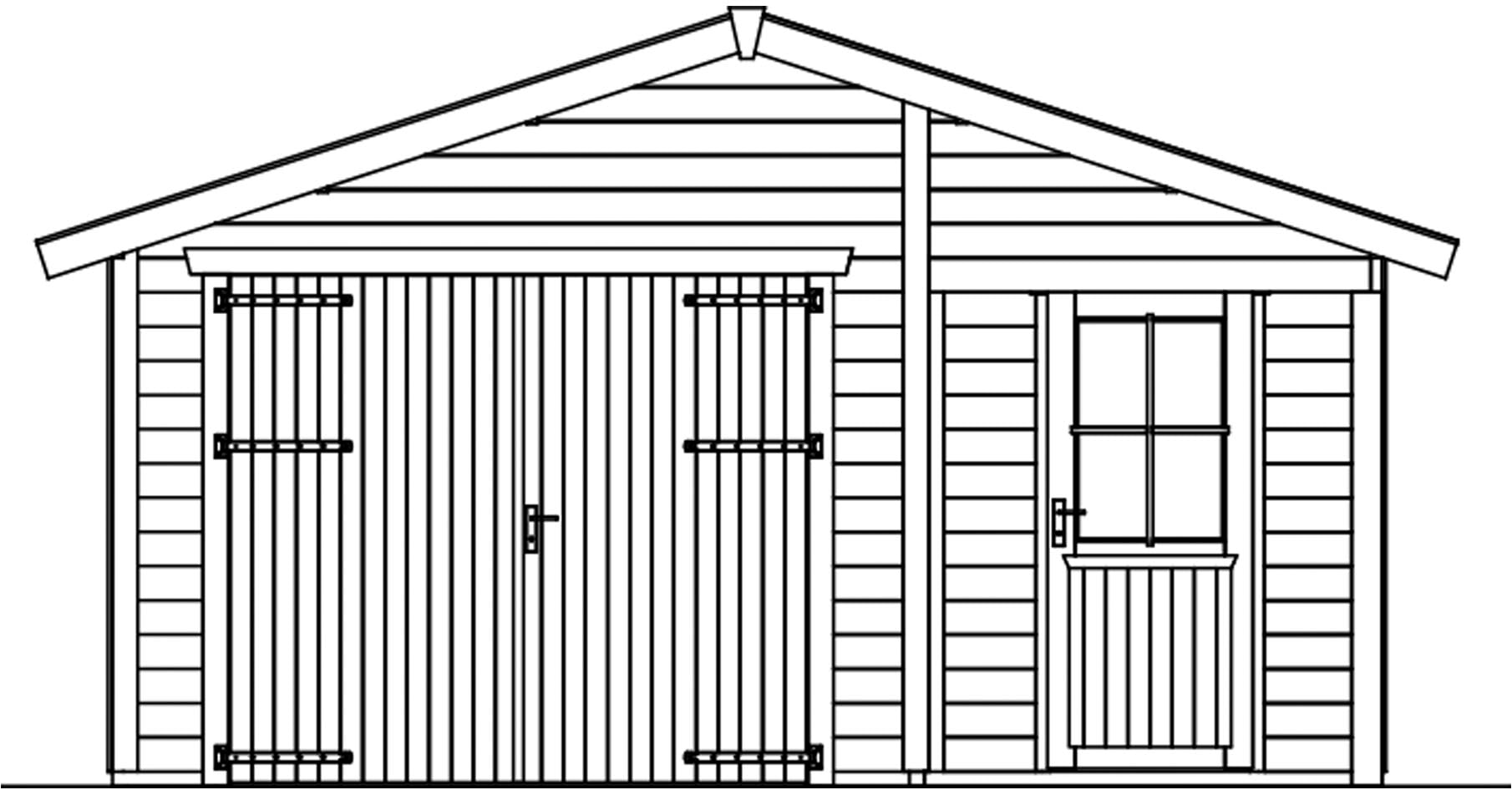 Skanholz Garage »Varberg 2«, 500 x 525 cm