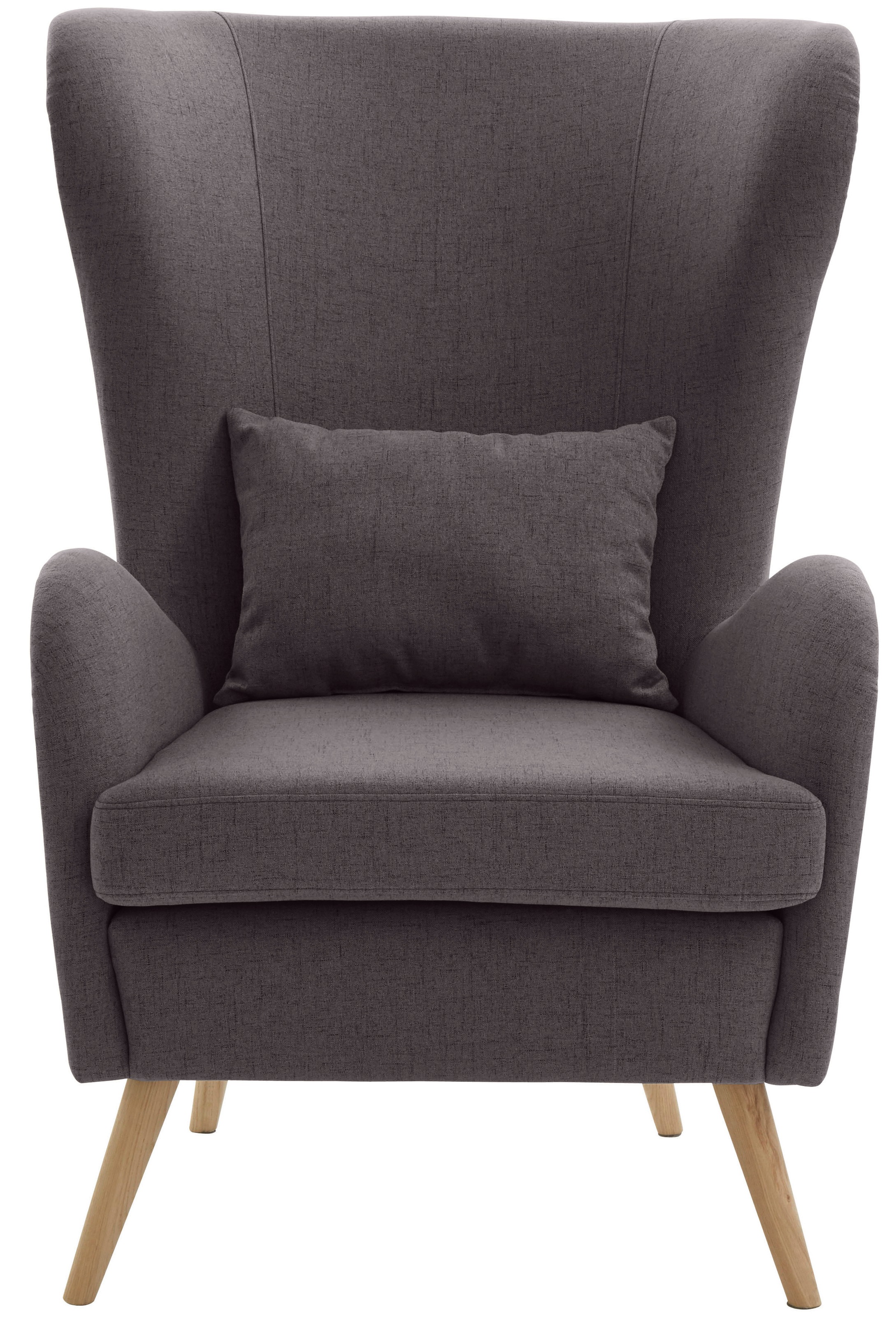 Guido Maria Kretschmer Home&Living Sessel »Salla auch in Fellimitat und Feincord, viele Bezugsarten, Ohrensessel«, wahlweise mit oder ohne Hocker; großer Sessel: Maße B/T/H: 78/94/118cm
