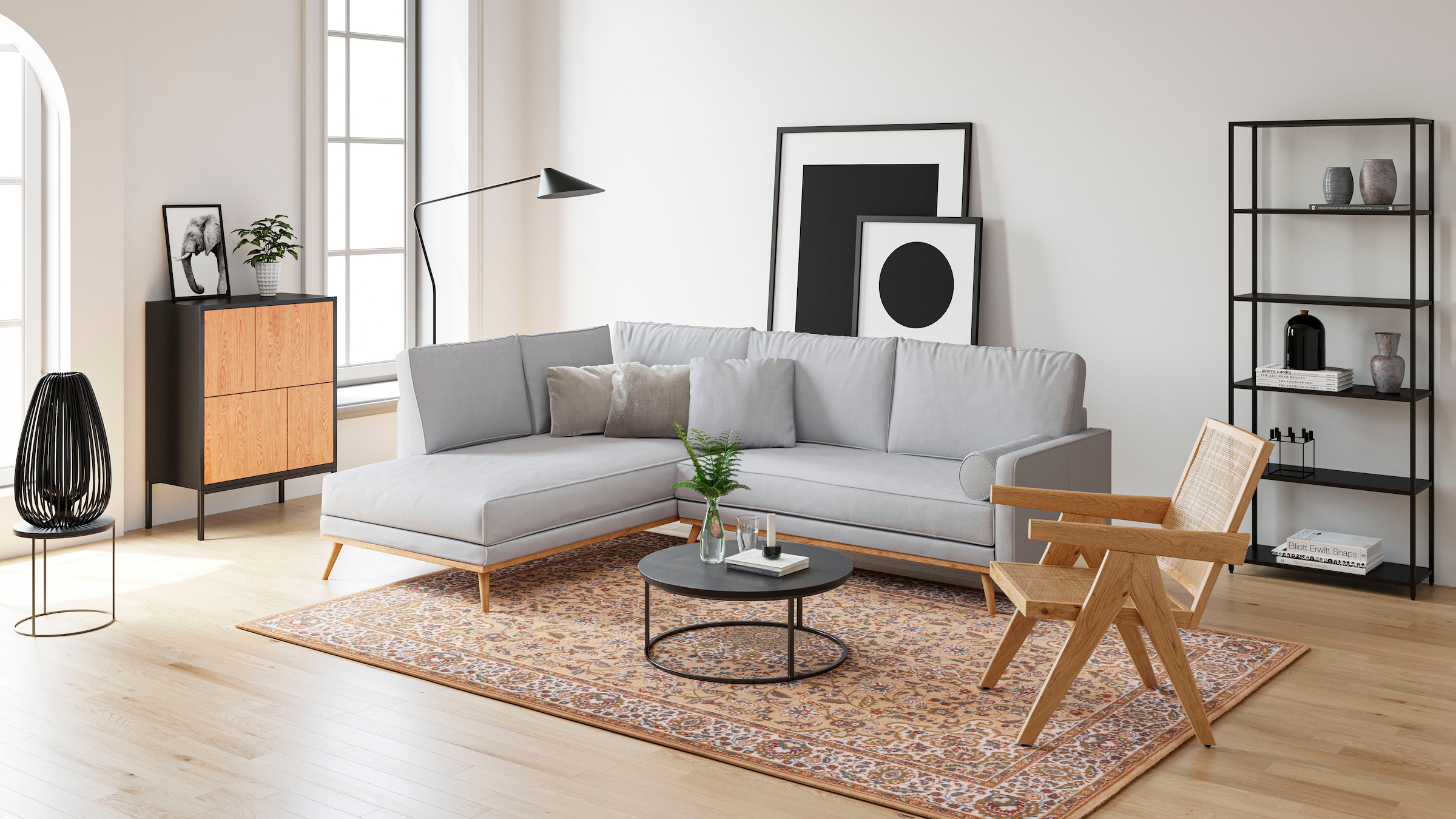 THEKO Wollteppich »Dolna - 859«, rechteckig, 10 mm Höhe, Kurzflor, reine Wolle, Orient-Optik