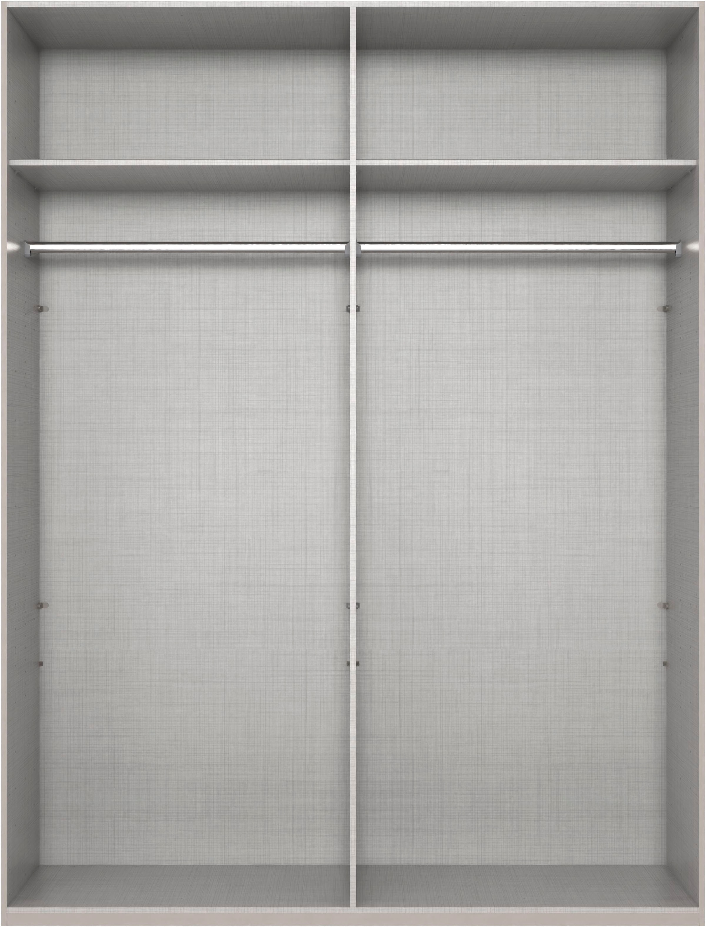 Wimex Kleiderschrank »Mugano,in 8 Breiten,3 Höhen,2 Tiefen, viele Farben, Made in Germany«, (in Basic oder Premium Ausstattung mit 2 weiteren Einlegeböden), mit langen oder kurzen Griffen aus Metall, mit oder ohne Spiegel