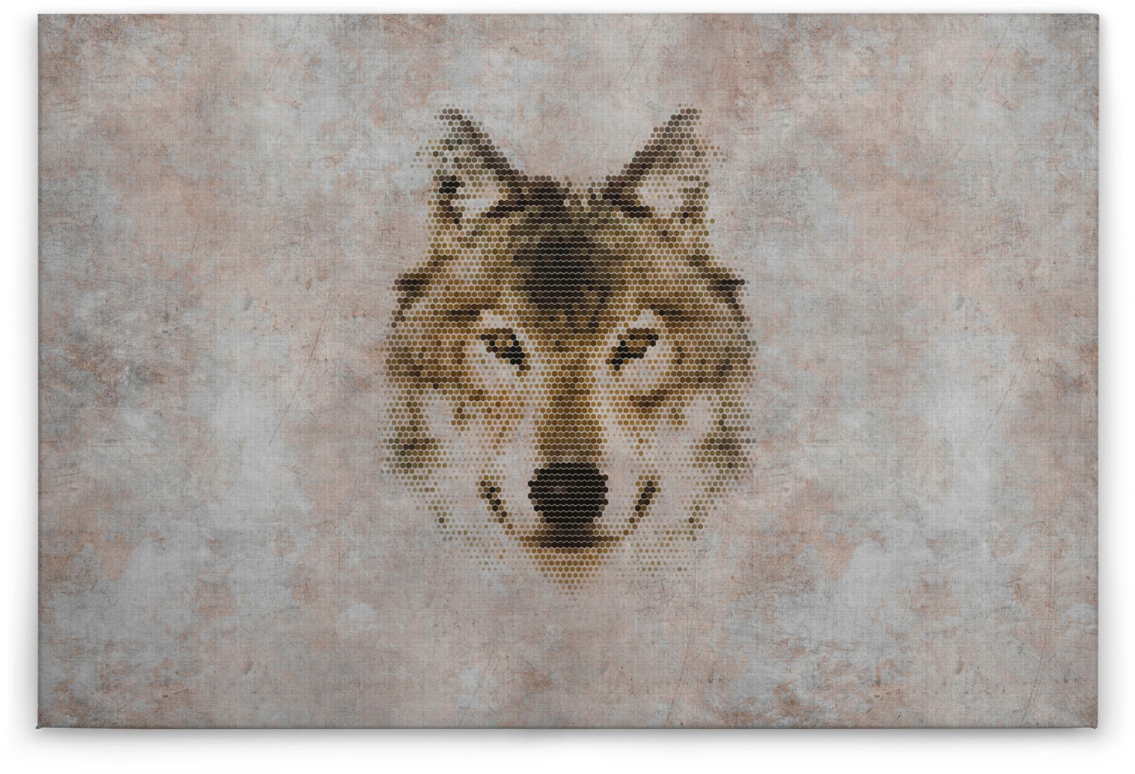 A.S. Création Leinwandbild »big three«, Kunst-Tiere-Kinder, (1 St.), Keilrahmen Bild Betonoptik Tiere Leinwand-Bild Wohnzimmer modern Wand