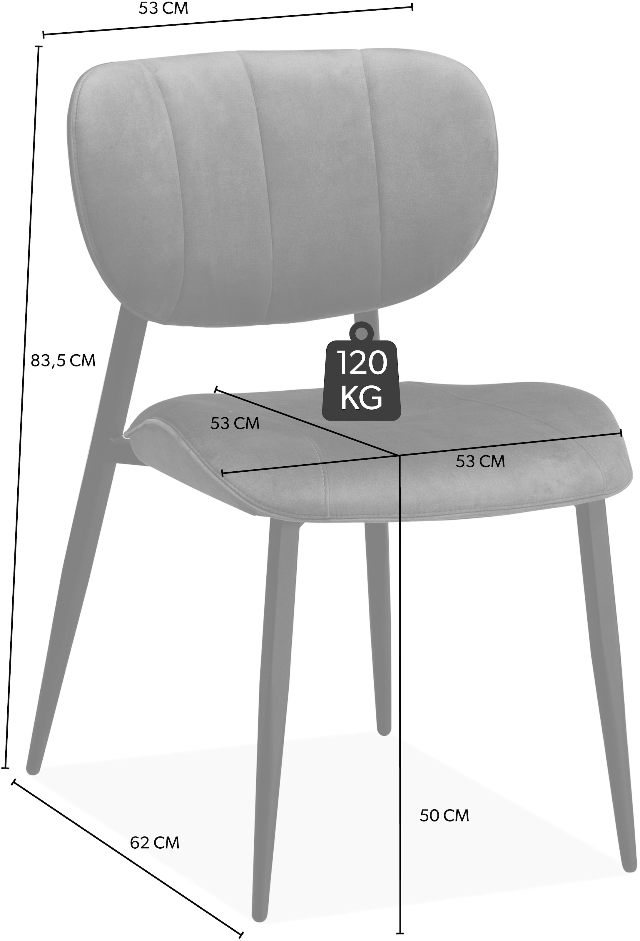 OMG Design Esszimmerstuhl »Jona«, (Set), 1 St., Stoff, Küchenstuhl Polsterstuhl, In drei stilvollen Farben erhältlich