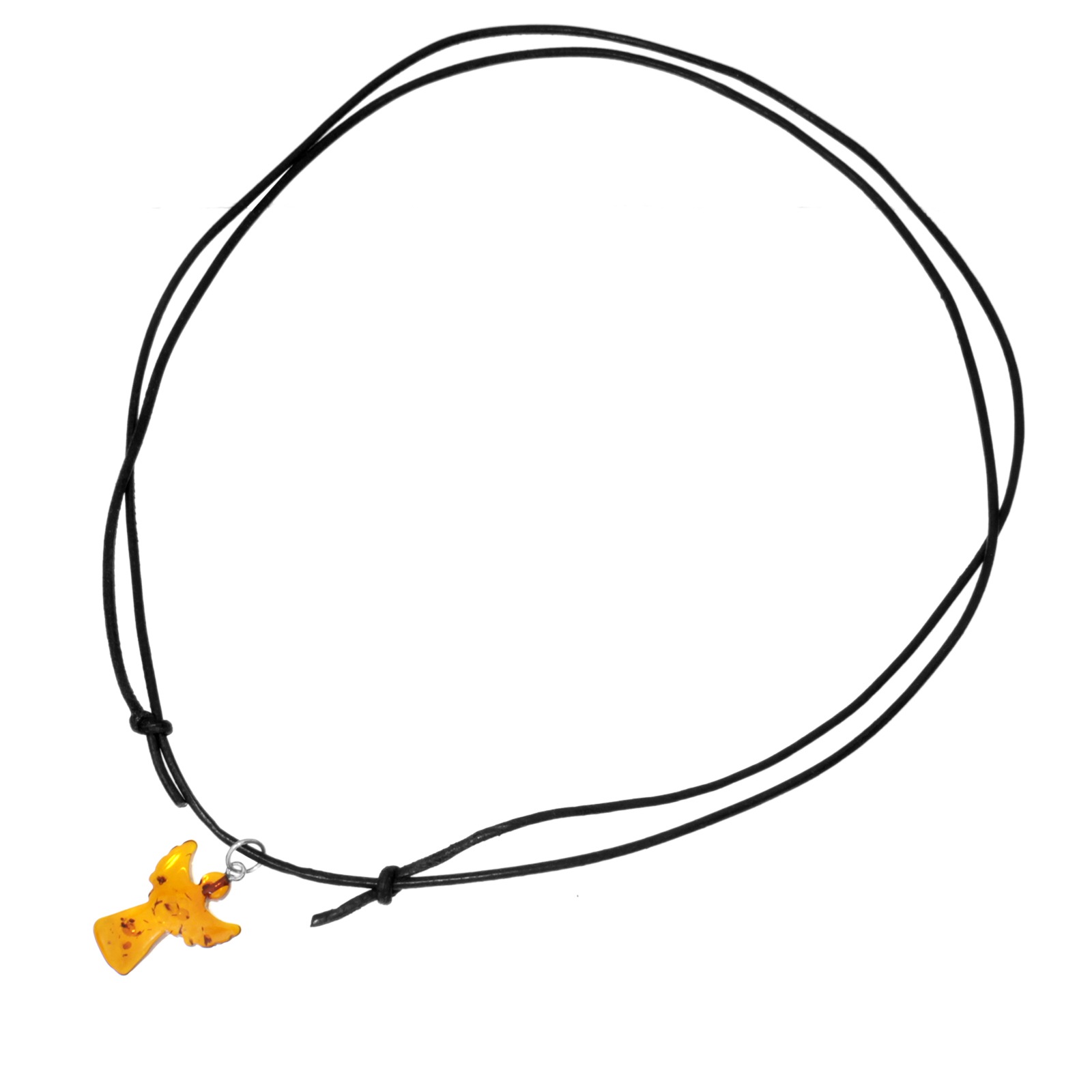 OSTSEE-SCHMUCK Kette mit Anhänger »Ostsee-Schmuck Kette mit Anhänger Engel - Lederband«, (2 tlg.)