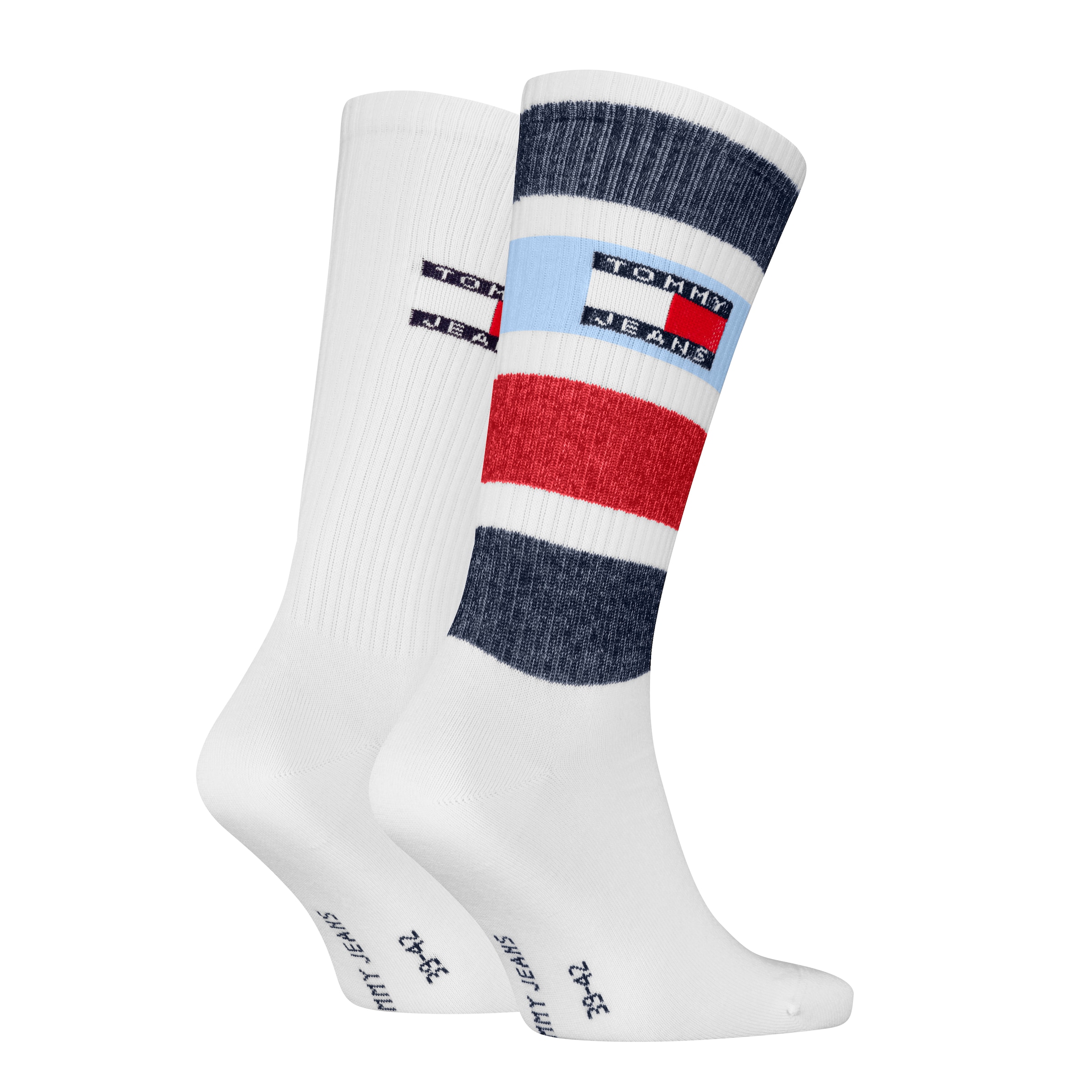 Tommy Hilfiger Socken »TH UNI TJ SOCK 2P FADED RUGBY«, (2 Paar), mit kräftigem Streifenmuster