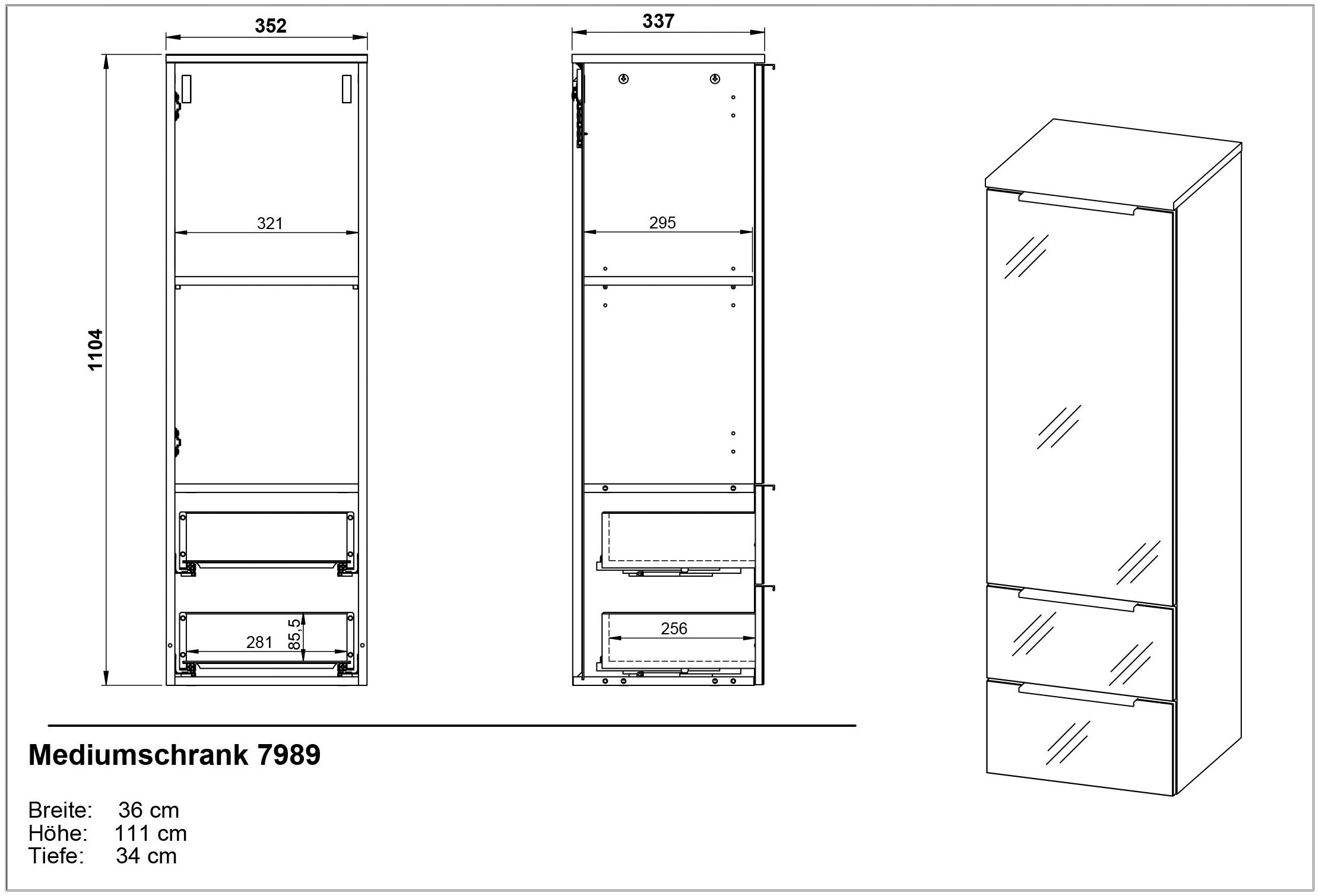 GERMANIA Badmöbel-Set »Oakland«, (4 St.), inkl. WT-Unterschrank, Spiegelschrank, Schrank und Mediumschrank
