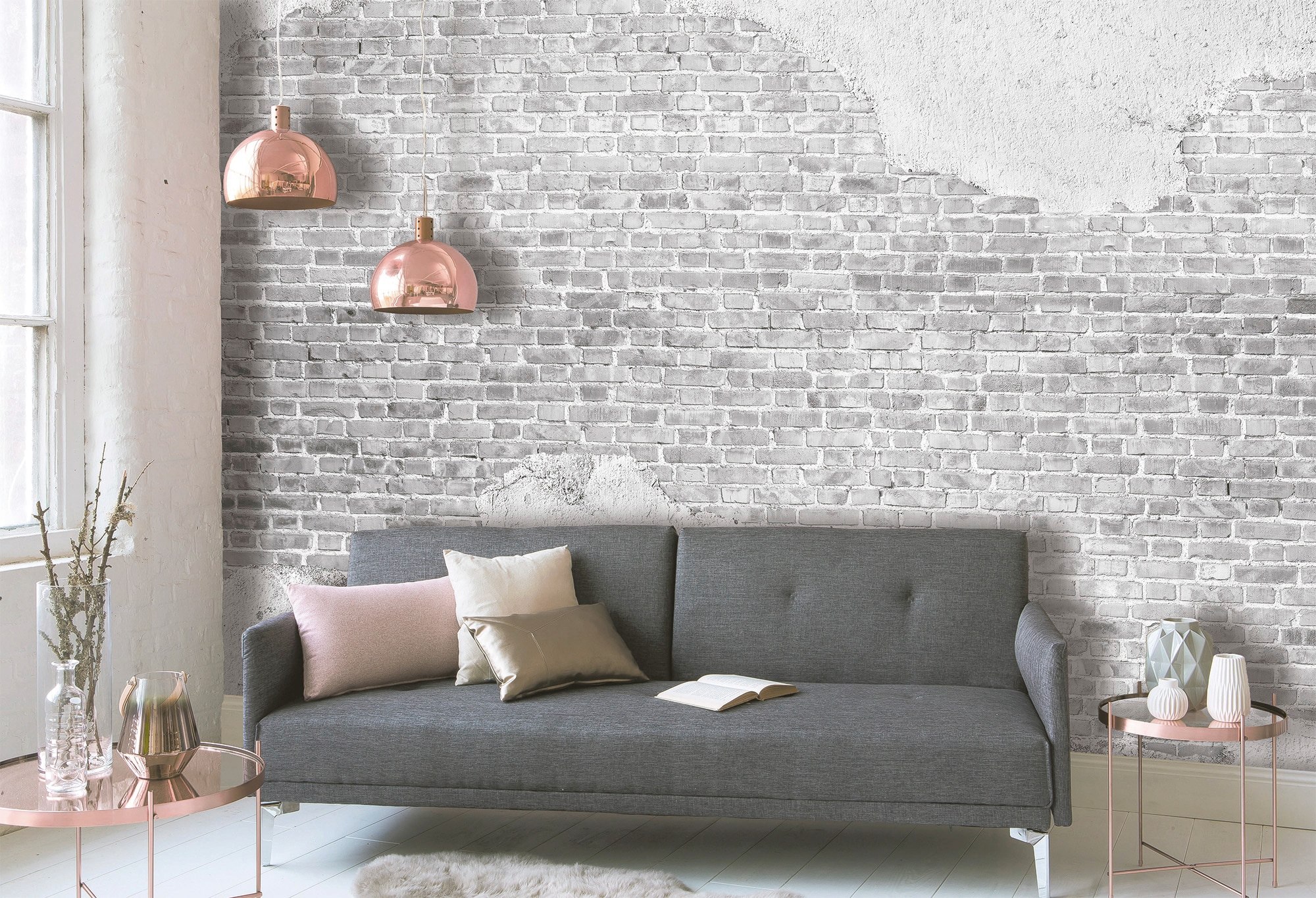 living walls Fototapete »Designwalls Old Brick Wall«, Vlies, Wand, Schräge, Decke