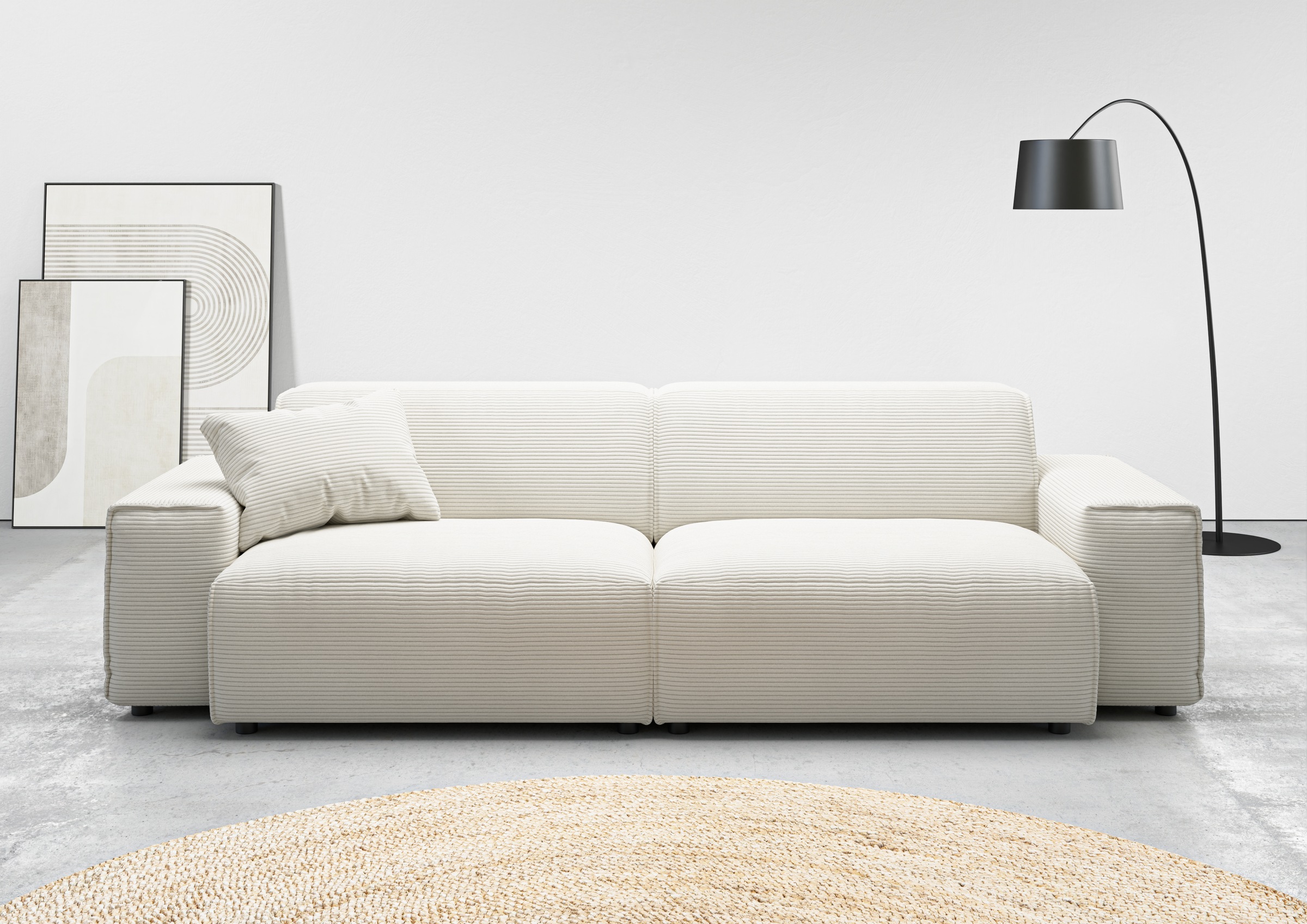 andas Big-Sofa »Glimminge  auch in Breitcord, Feincord + Easy care-Bezug,«, besondere Kedernähte Zierkissen