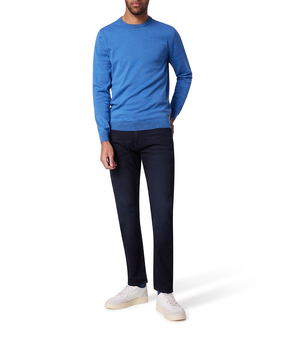 Pierre Cardin Rundhalspullover »Strick RH«, mit Rippbündchen