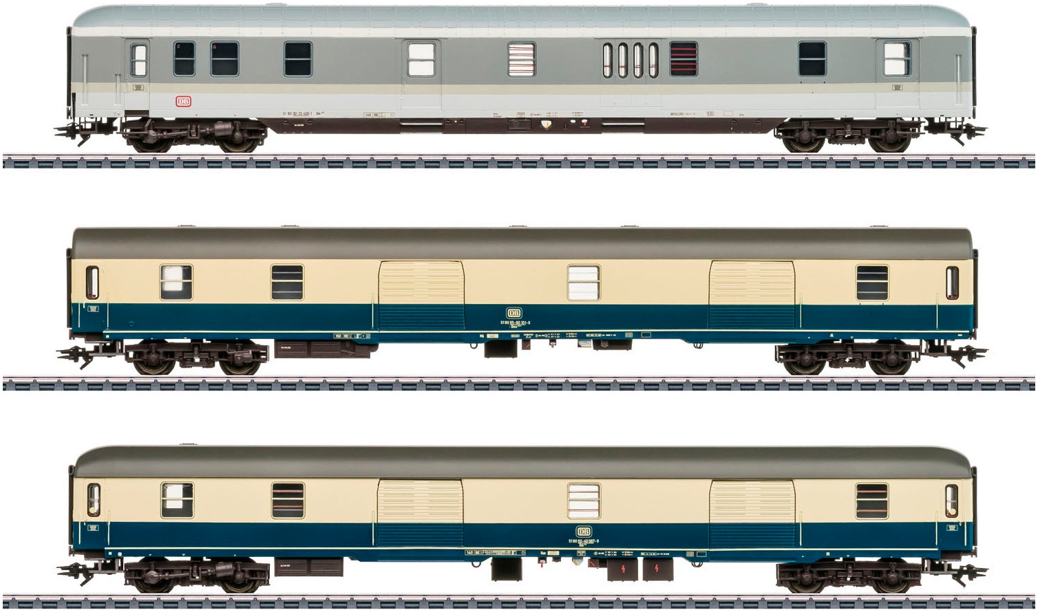 MÄRKLIN Güterwagen »Expressgut-Set - 42830« Made in Europe blau/beige