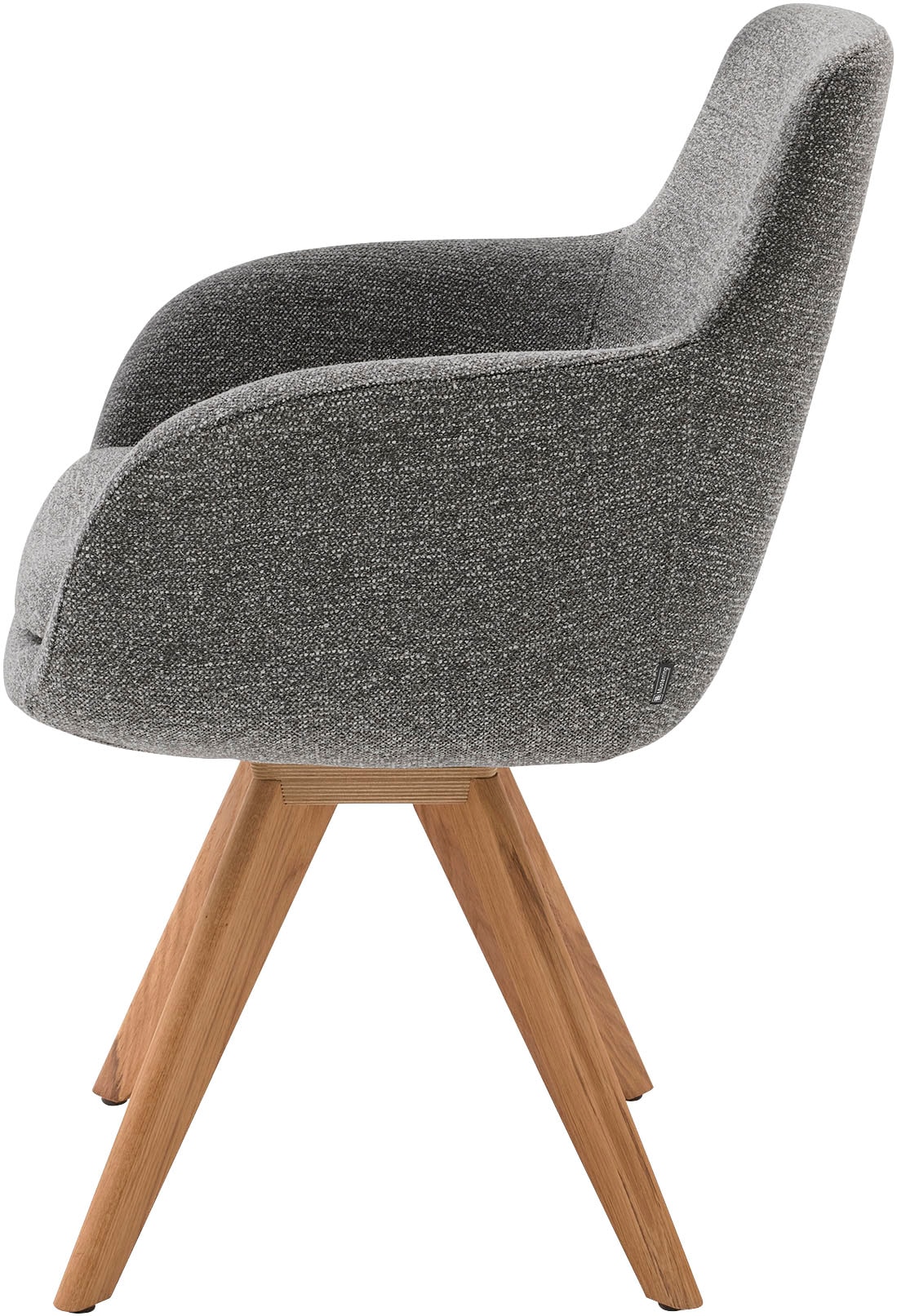 Musterring Esszimmerstuhl »Tavia«, (Set), 2 St., Chenille, Stativgestell Wildeiche massiv, Drehfunktion optional, diverse Farben