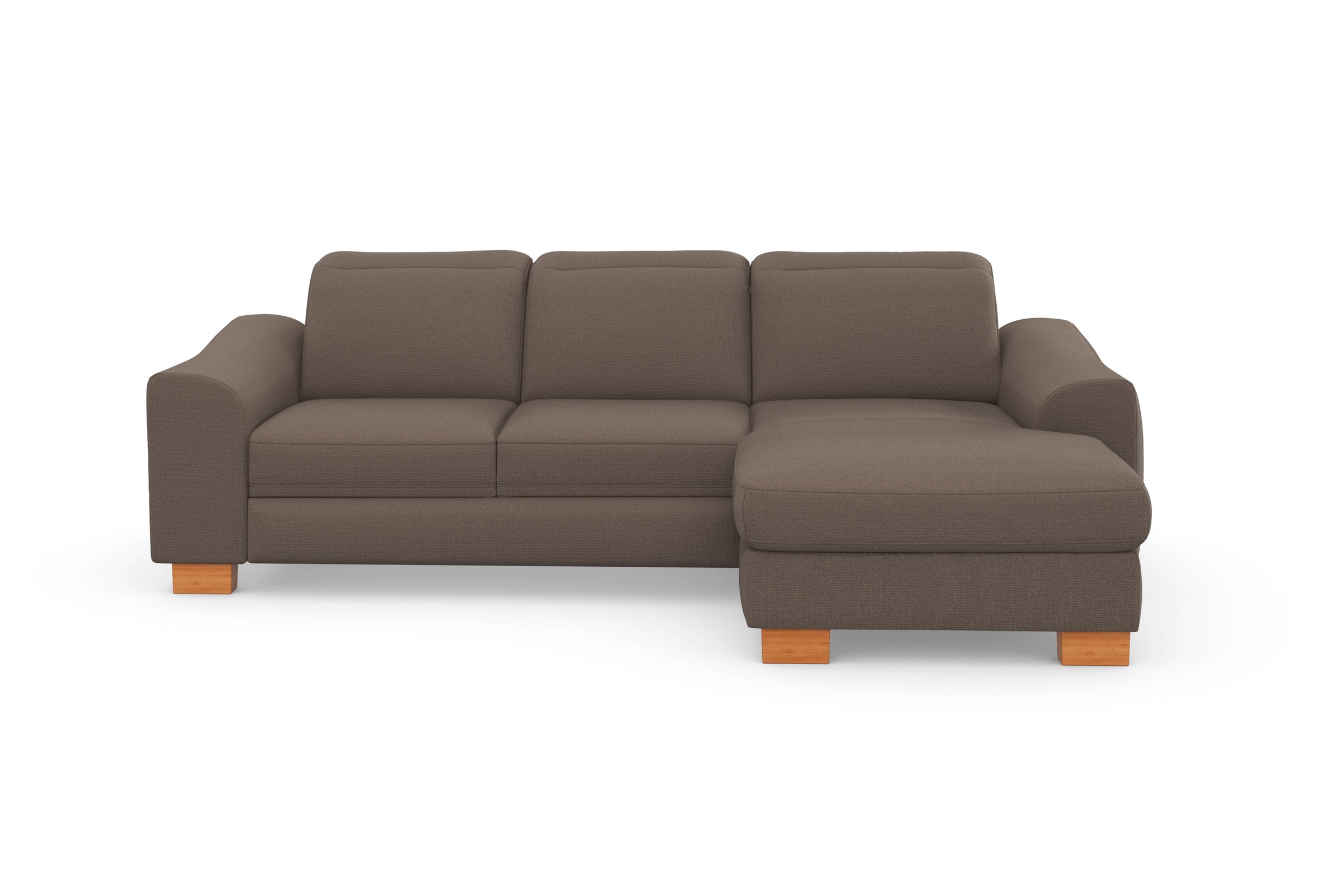 sit&more Ecksofa »Dundee L-Form«, mit Federkern und Massivholzfüßen, wahlweise mit Kopfteilverstellung