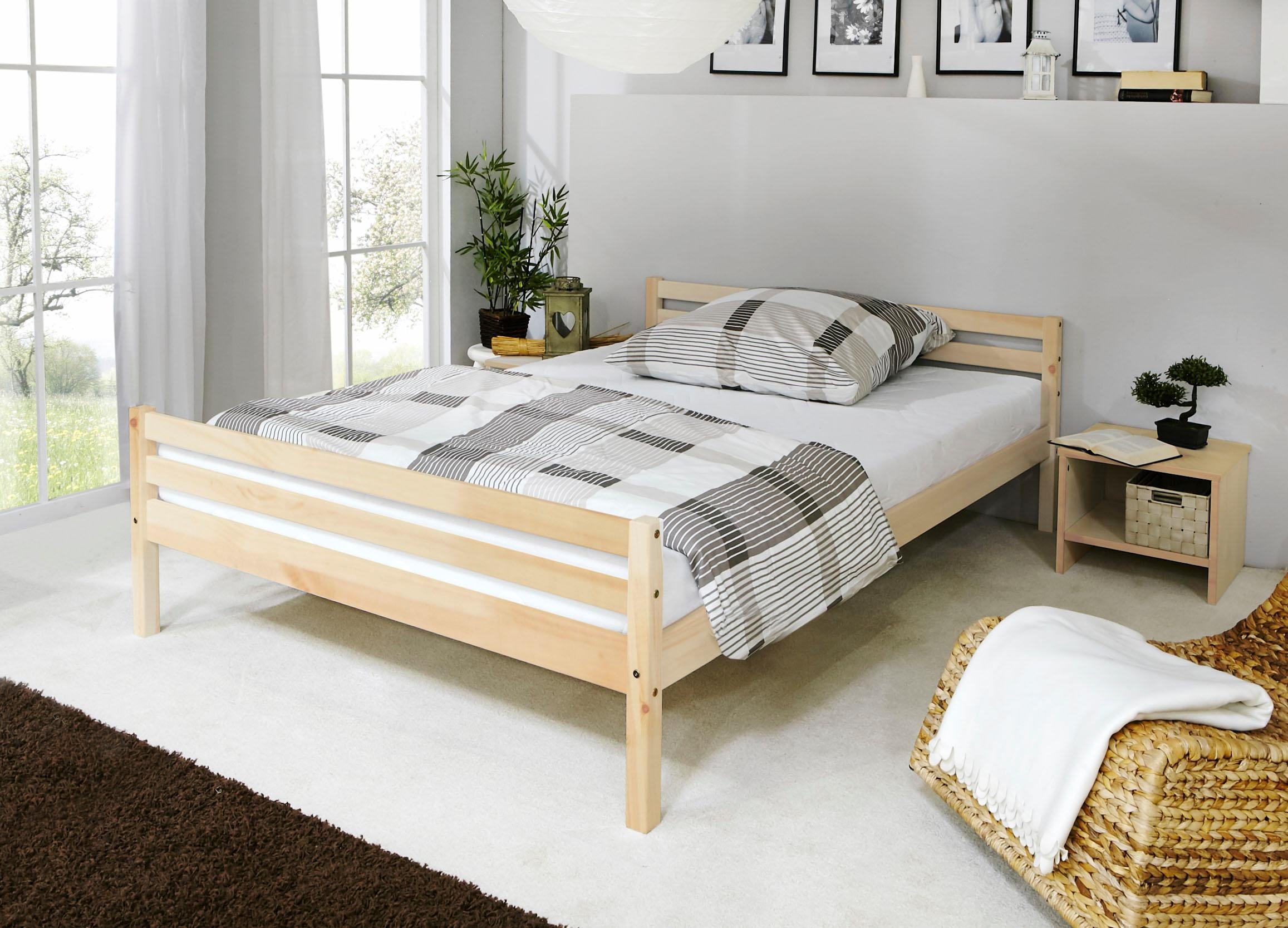 Bild von Ticaa Jugendbett, Futonbett in diversen Breiten, Kiefer, mit Rollrost