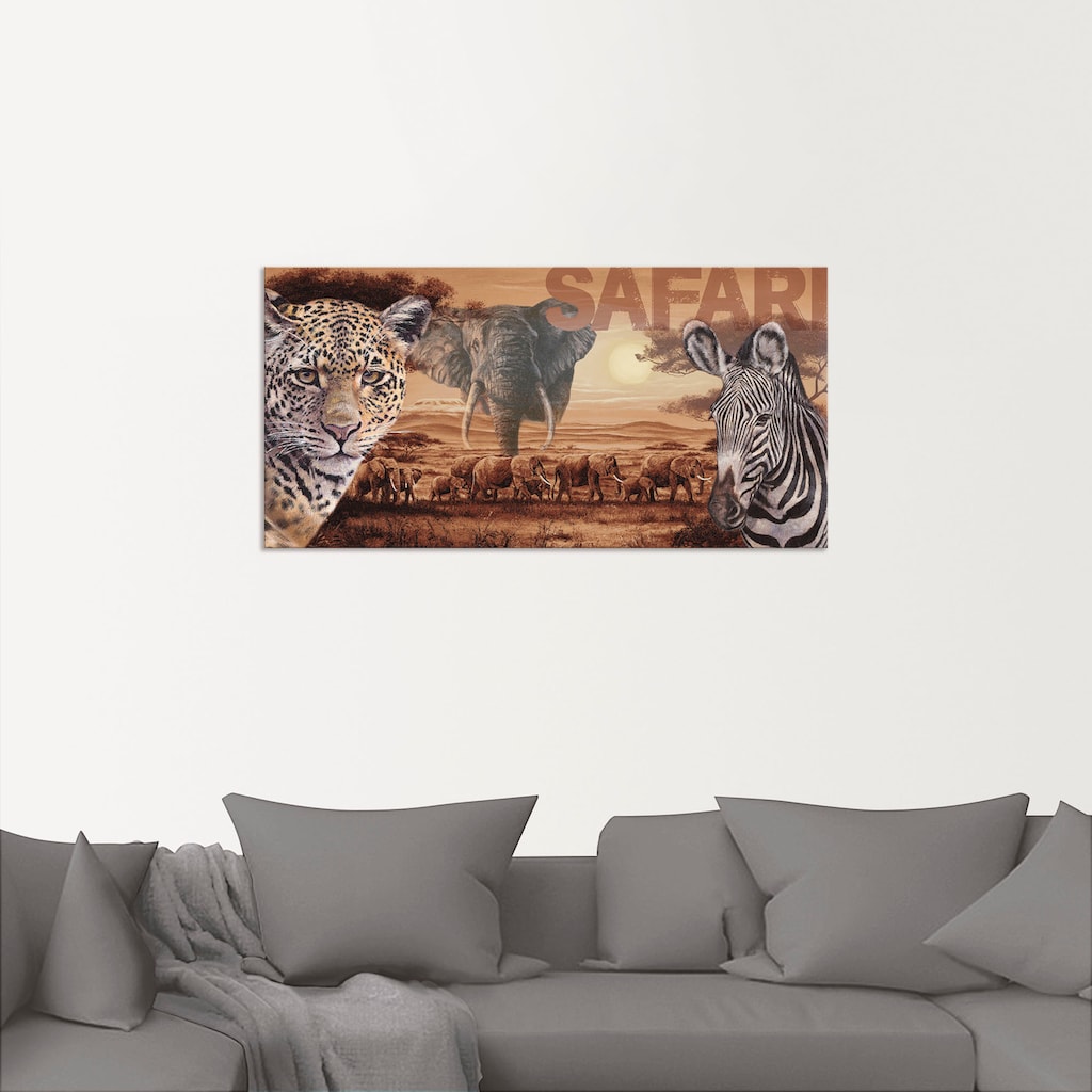 Artland Wandbild »Safari«, Wildtiere, (1 St.)