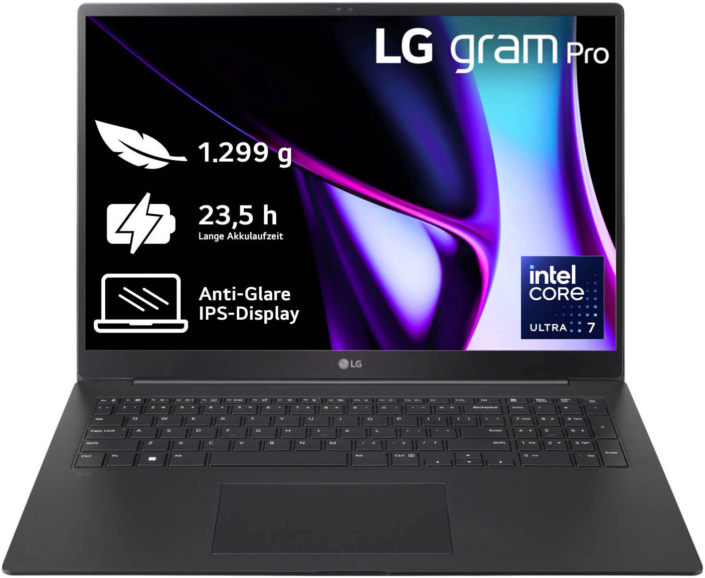 LG Business-Notebook »Gram Pro 17 Ultralight Laptop, IPS Display, 16GB RAM, Windows 11 Home,«, 43,18 cm, / 17 Zoll, Intel, Core Ultra 7, ARC, 1000 GB SSD, 17Z90SP-G.AA78G, 2024