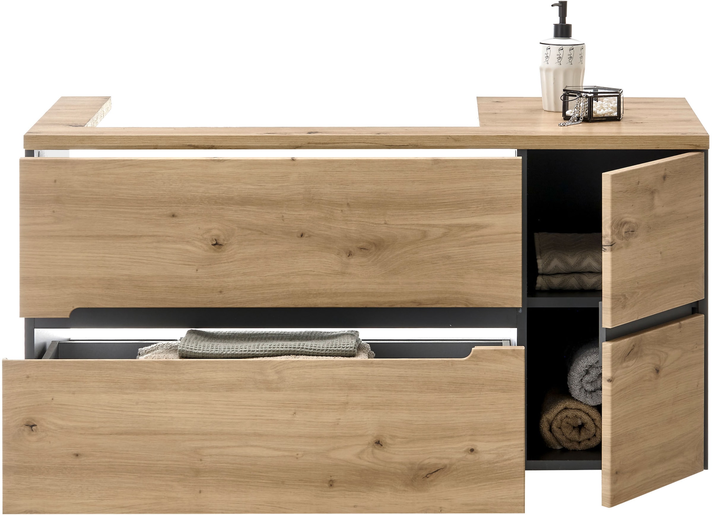BASIC by Balculina Waschtisch »Memphis, Waschtisch BxHxT 110 x 54 x 53«, Breite 110 cm, mit Waschbecken, Softclose