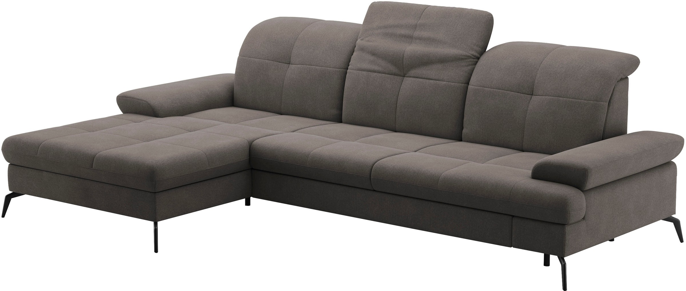 sit&more Ecksofa »Amica, L-Form, inkl. Sitztiefenverstellung & Armteilverstellung«, wahlweise mit Bettfunktion, Bettkasten und Kopfteilverstellung