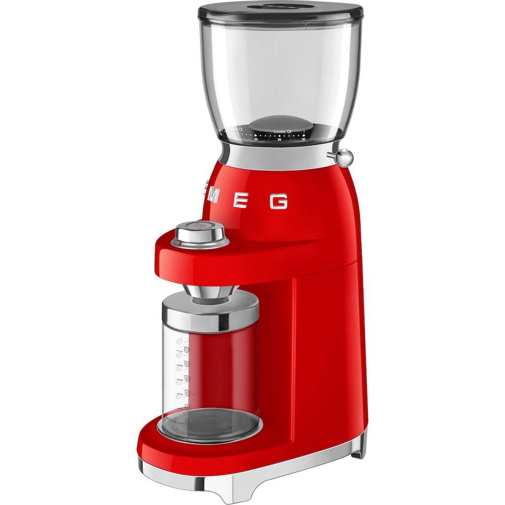 Smeg Kaffeemühle »CGF01RDEU«, 150 W, Kegelmahlwerk, 350 g Bohnenbehälter