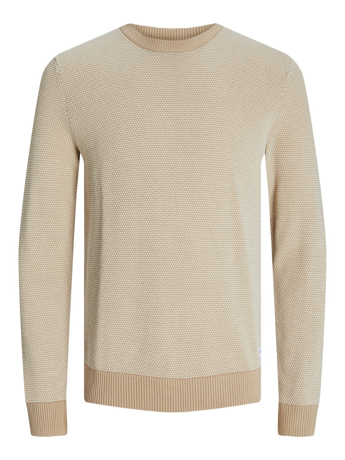 Jack & Jones Rundhalspullover »JJEGLOBE KNIT CREW NECK NOOS«, in Strick Optik
